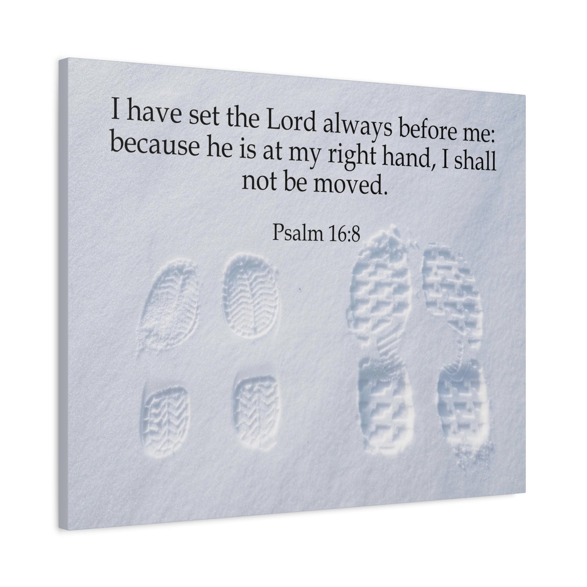 Scripture Canvas I Shall Not Be Moved Psalm 16:8 Christian Wall Art Bible Verse Print Ready to Hang-Express Your Love Gifts