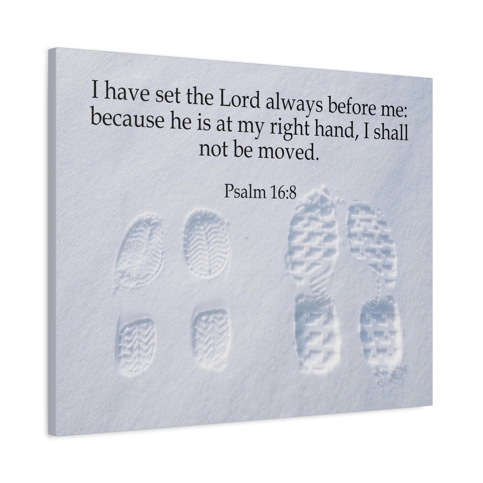 Scripture Canvas I Shall Not Be Moved Psalm 16:8 Christian Wall Art Bible Verse Print Ready to Hang-Express Your Love Gifts