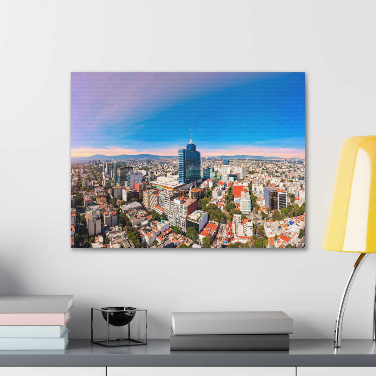 Mexico City Daytime Skyline Canvas Artwork High-Quality Breathtaking Stunning Cityscape for Home Decor Ready to Hang-Express Your Love Gifts