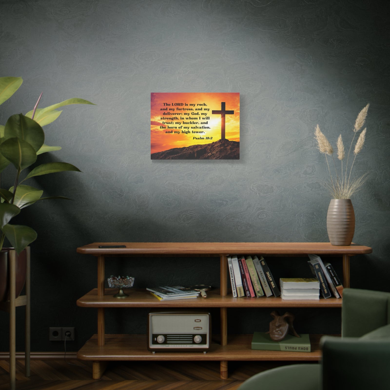 Scripture Walls My God Psalm 18:2 Bible Verse Canvas Christian Wall Art Ready to Hang-Express Your Love Gifts