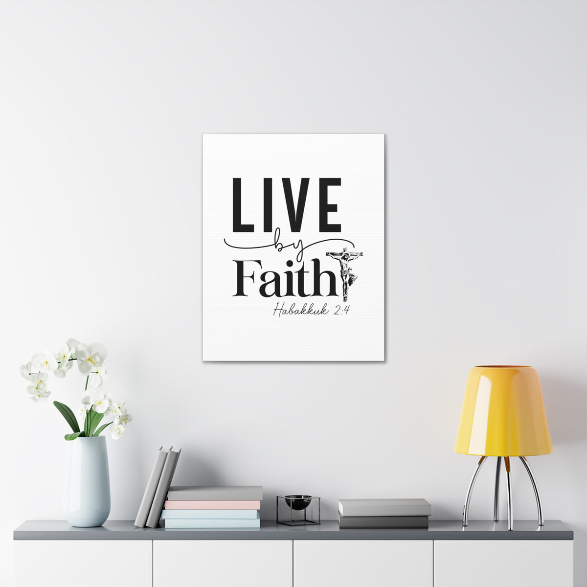 Scripture Walls Scripture Walls Live By Faith Bible Verse Canvas Christian Wall Art Ready to Hang Unframed-Express Your Love Gifts
