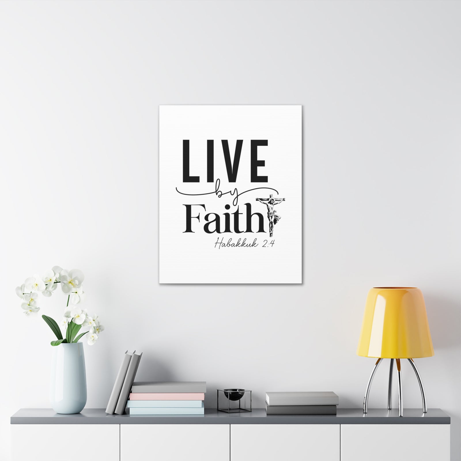 Scripture Walls Scripture Walls Live By Faith Bible Verse Canvas Christian Wall Art Ready to Hang Unframed-Express Your Love Gifts