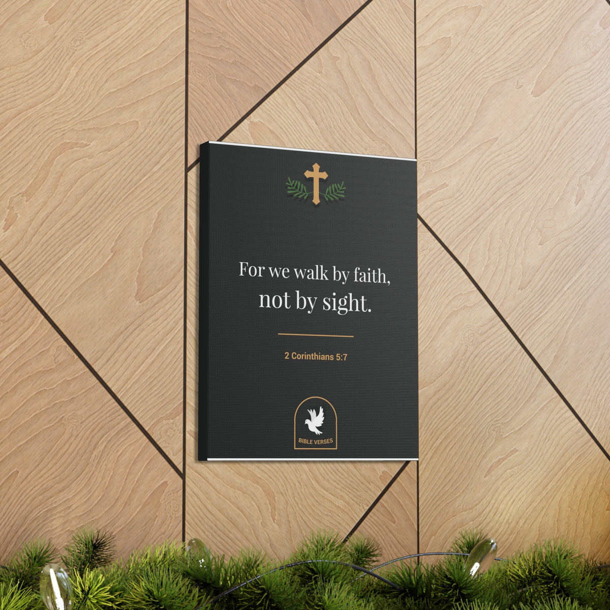 Scripture Walls For We Walk By Faith 2 Corinthians 5:7 Bible Verse Canvas Christian Wall Art Ready To Hang-Express Your Love Gifts