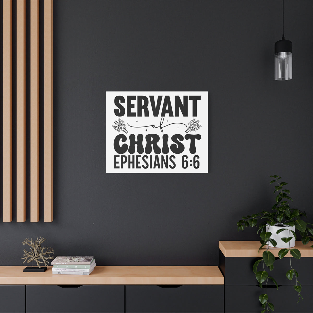 Scripture Walls Ephesians 6:6 Servant of Christ Bible Verse Canvas Christian Wall Art Ready to Hang Unframed-Express Your Love Gifts