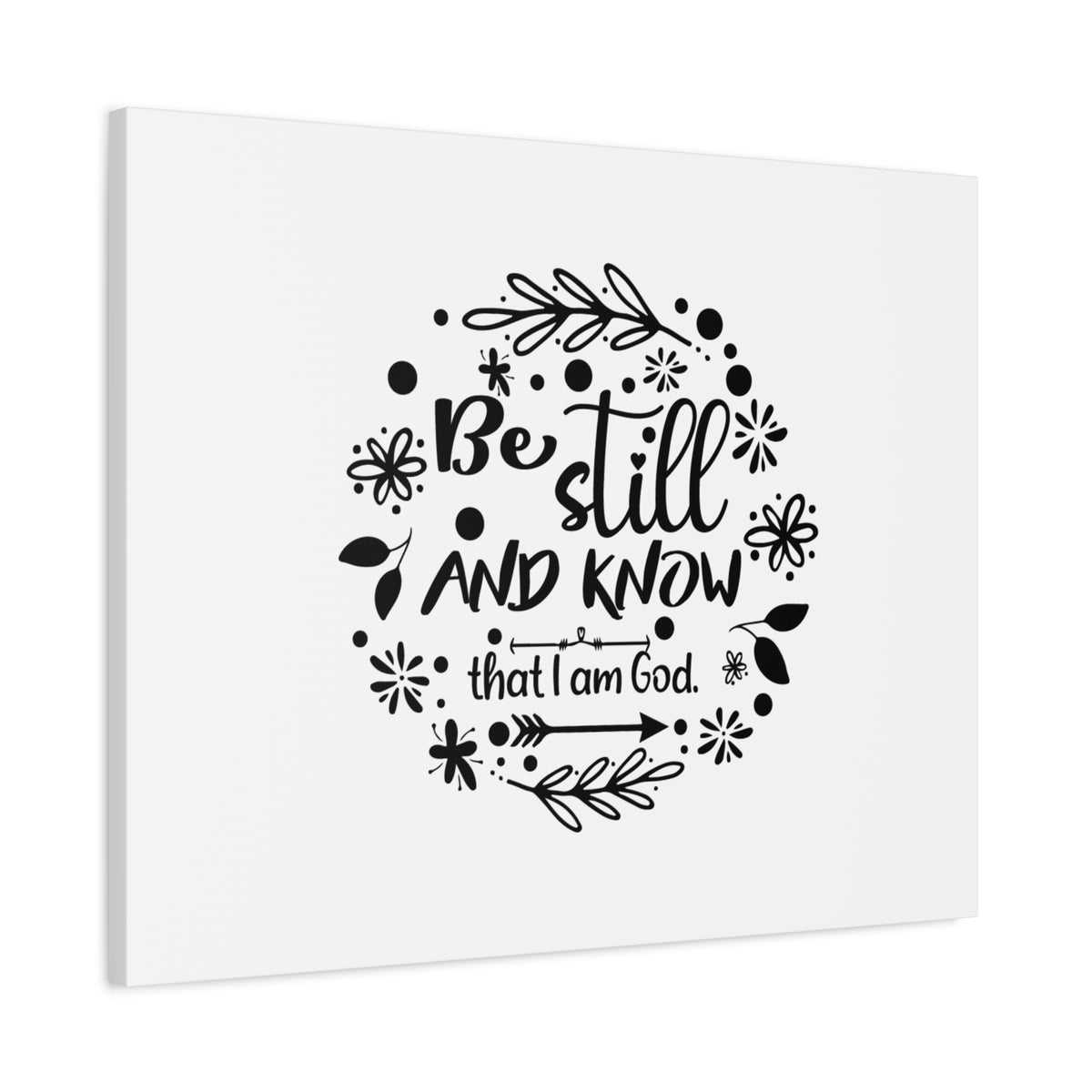 Scripture Canvas Be Still And Know That I Am God Psalm 46:10 Christian Wall Art Bible Verse Print Ready to Hang-Express Your Love Gifts