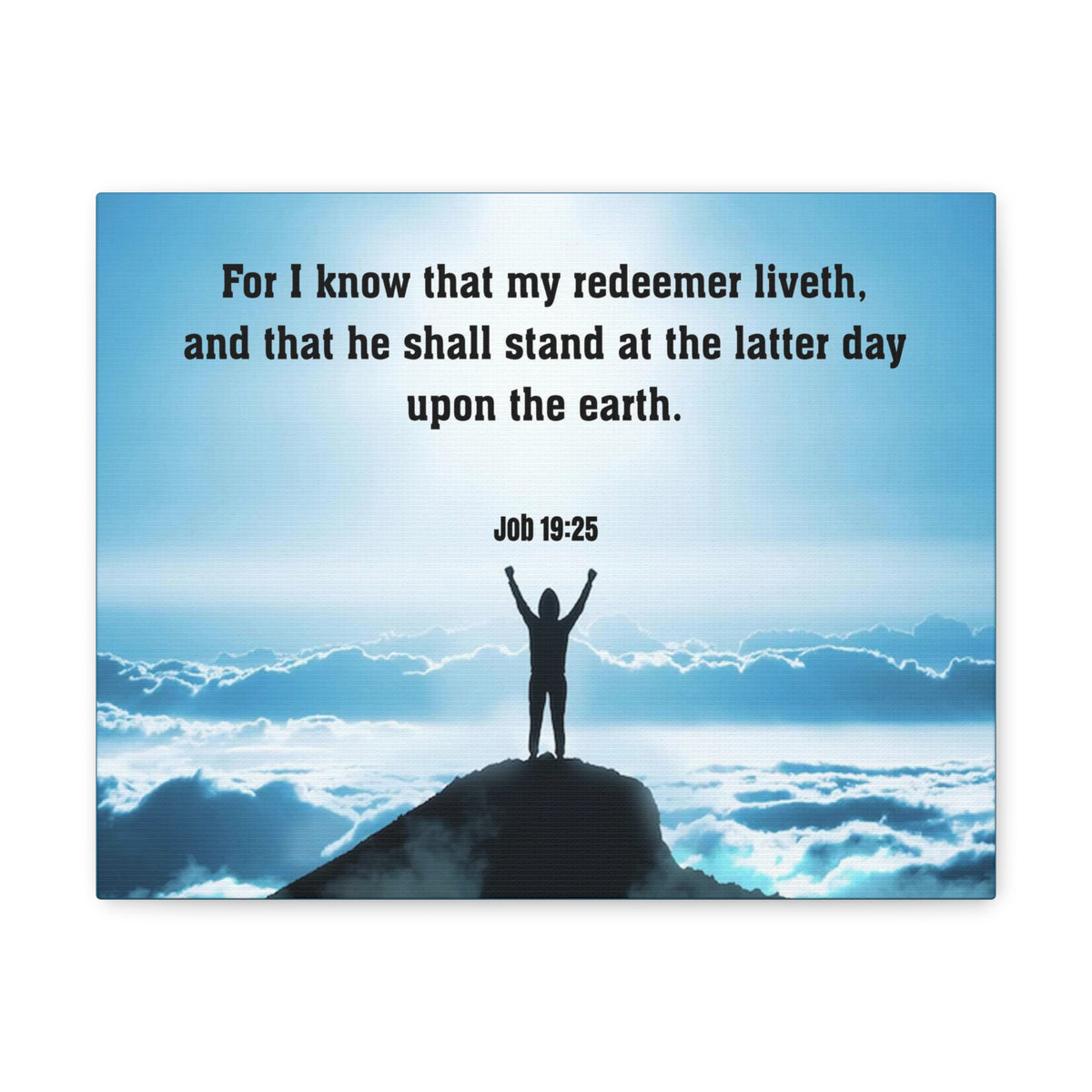 Scripture Walls For I Know Job 19:25 Christian Wall Art Print Ready to Hang Unframed-Express Your Love Gifts