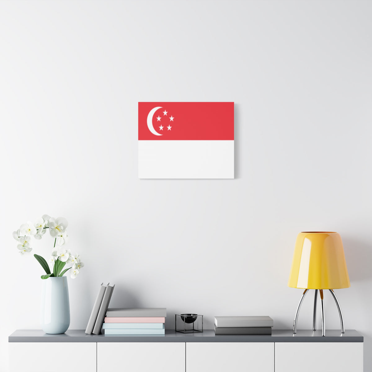 Singapore Country Flag Canvas Vibrant Wall Art Unframed Home Decor-Express Your Love Gifts