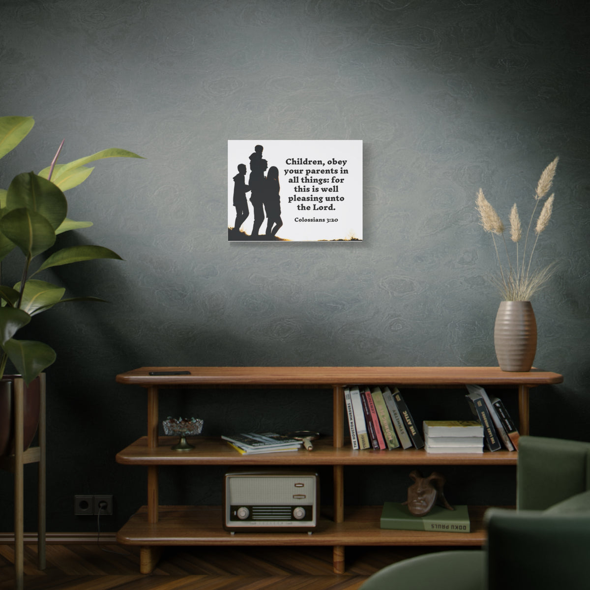 Scripture Walls Obey Your Parents Colossians 3:20 Bible Verse Canvas Christian Wall Art Ready to Hang-Express Your Love Gifts