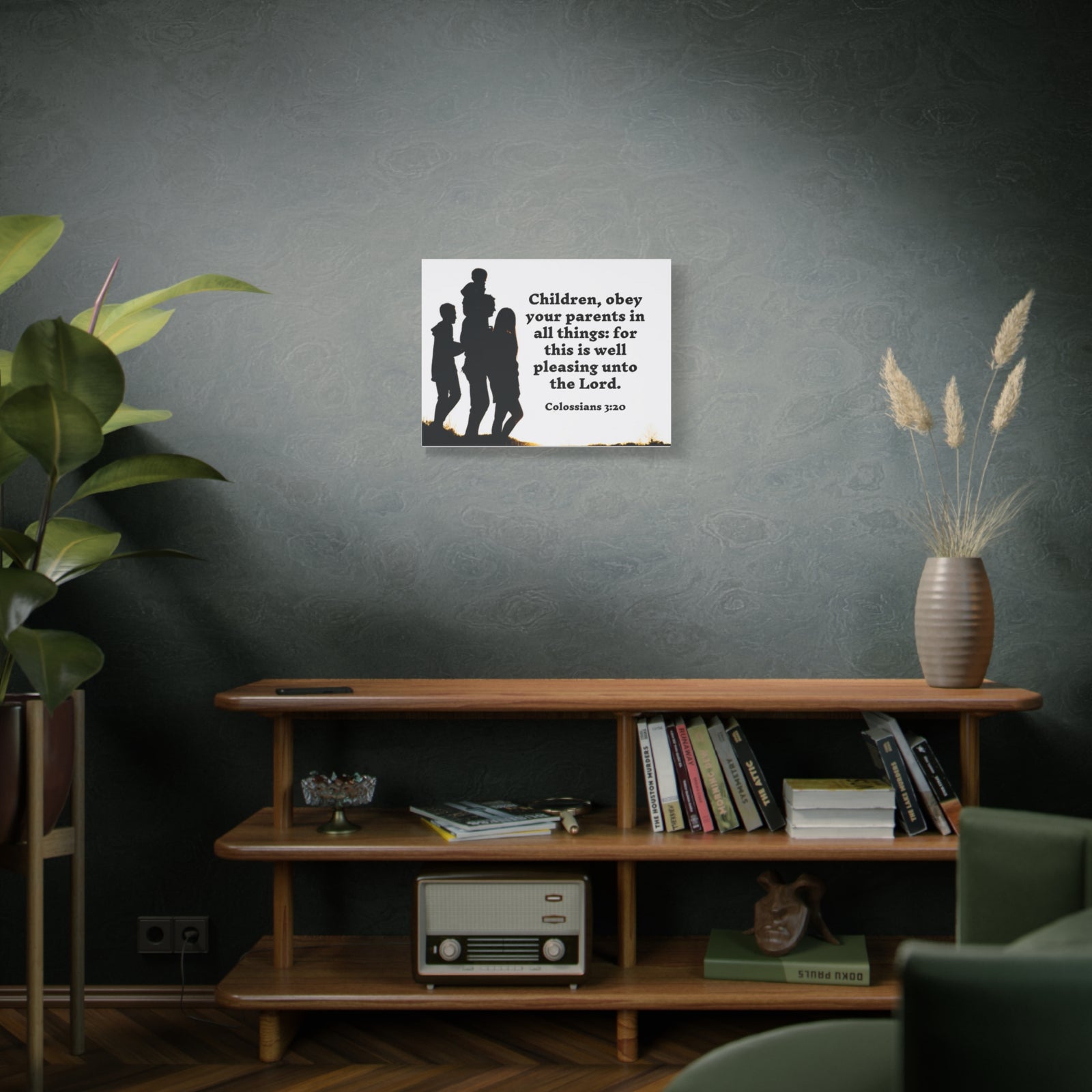 Scripture Walls Obey Your Parents Colossians 3:20 Bible Verse Canvas Christian Wall Art Ready to Hang-Express Your Love Gifts