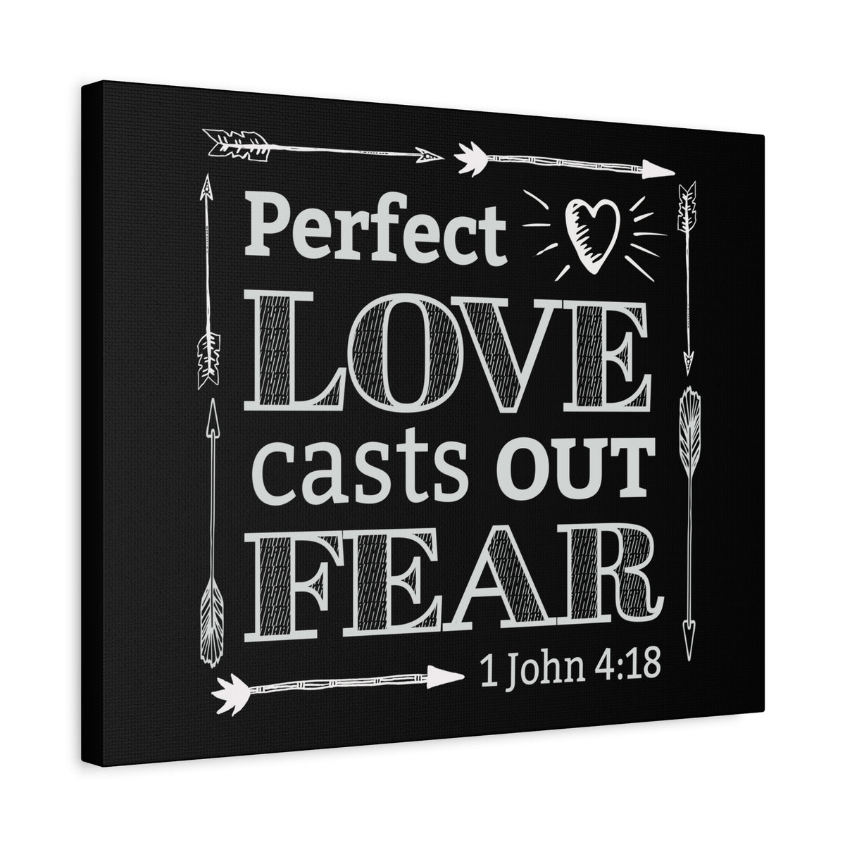 Scripture Walls Love Casts Out Fear 1 John 4:18 Bible Verse Canvas Christian Wall Art Ready to Hang