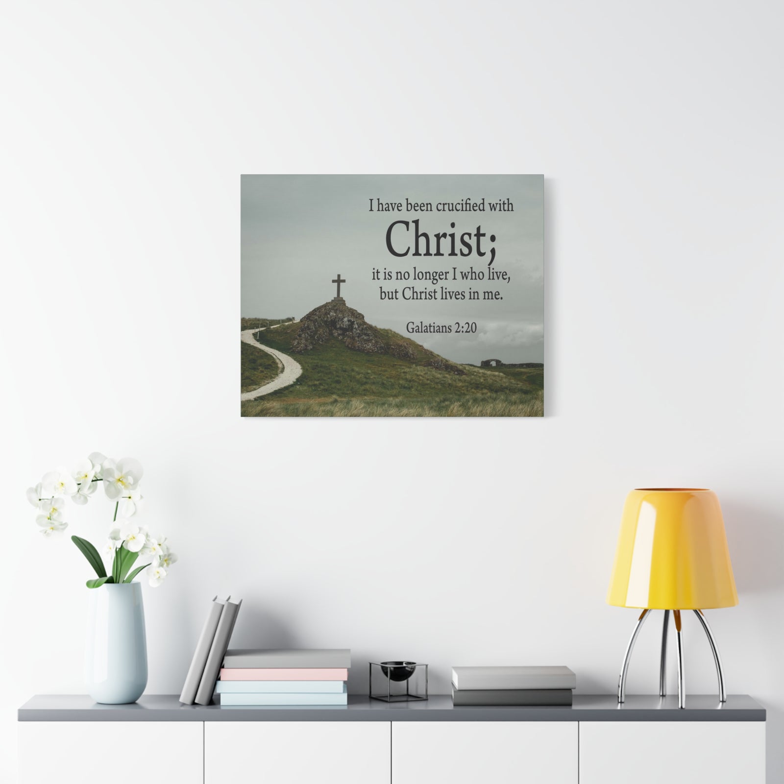 Scripture Walls Canvas No Longer I But Christ Galatians 2:20 Wall Art Christian Home Decor-Express Your Love Gifts