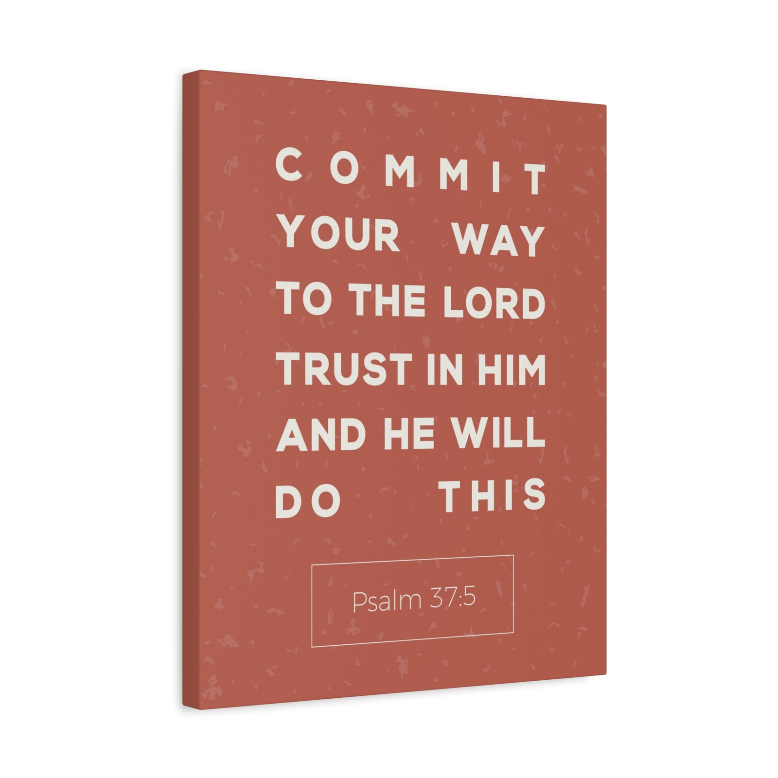 Scripture Canvas Commit Your Way Psalm 37:5 Christian Wall Art Bible Verse Print Ready To Hang-Express Your Love Gifts