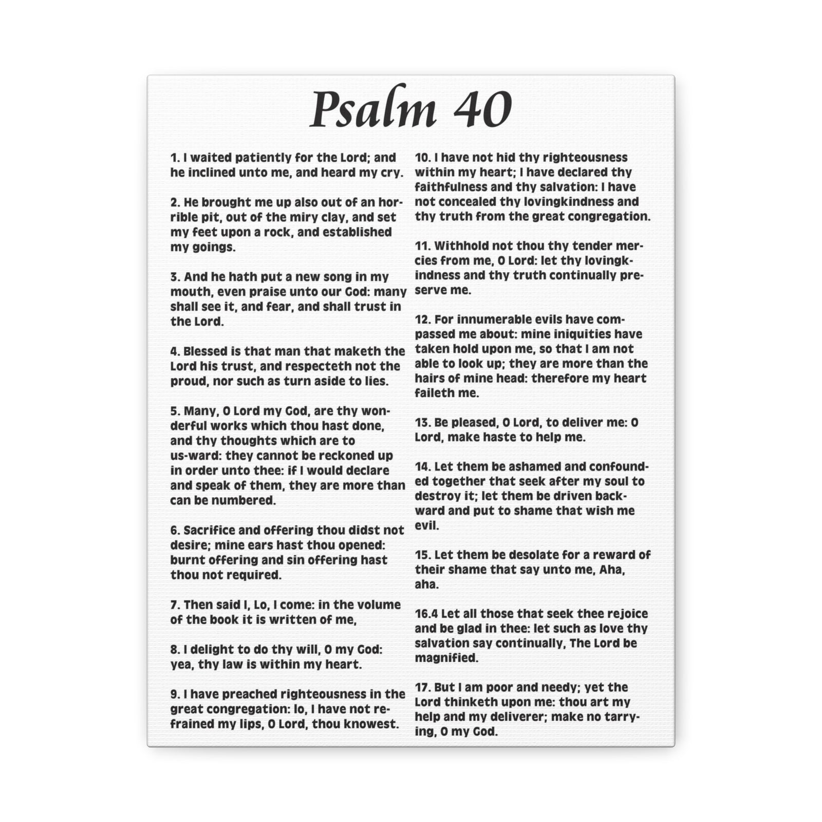 Scripture Walls My Deliverer Heard Me Psalm 40:11 Christian Wall Art Print Ready to Hang-Express Your Love Gifts