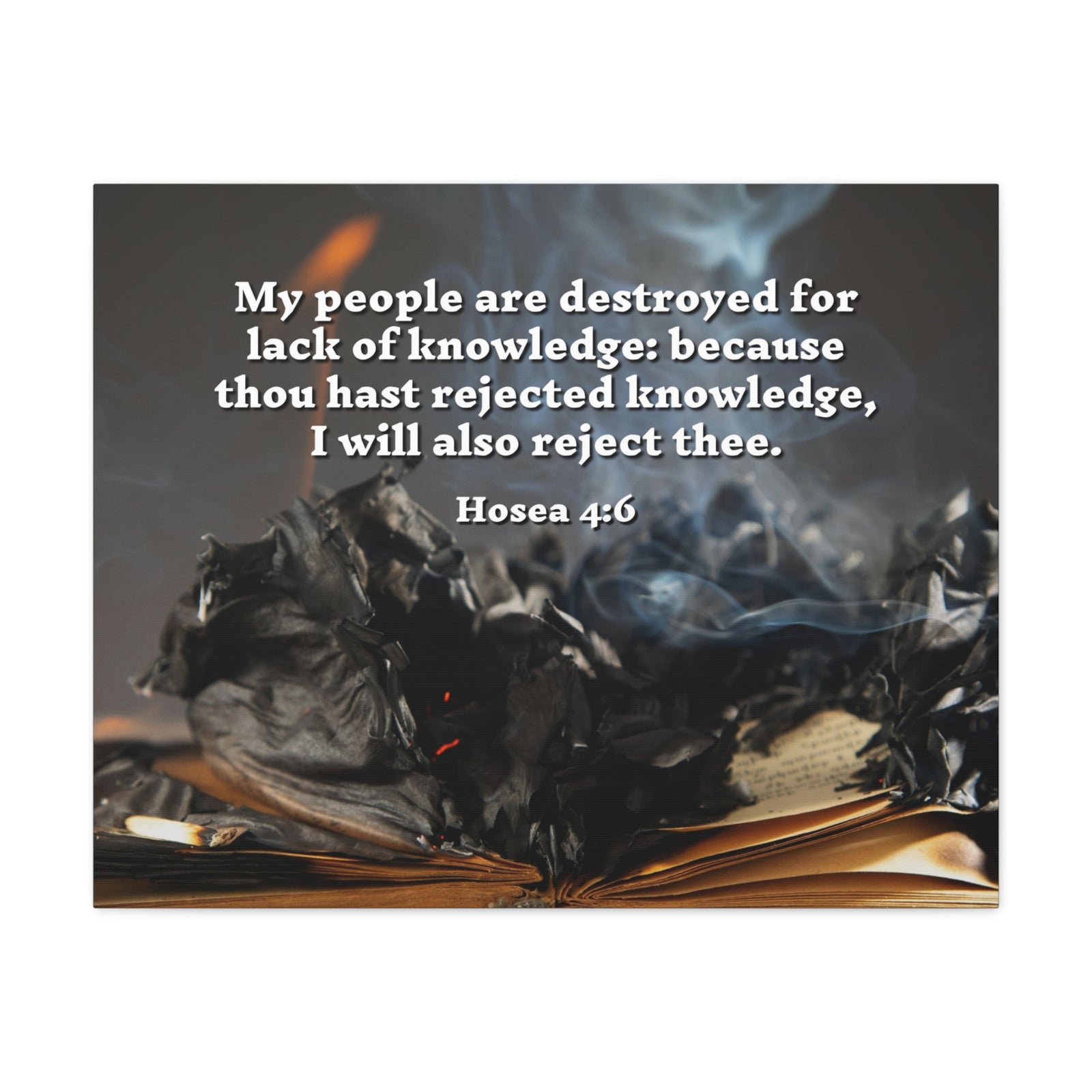 Scripture Walls My People Hosea 4:6 Bible Verse Canvas Christian Wall Art Ready to Hang-Express Your Love Gifts