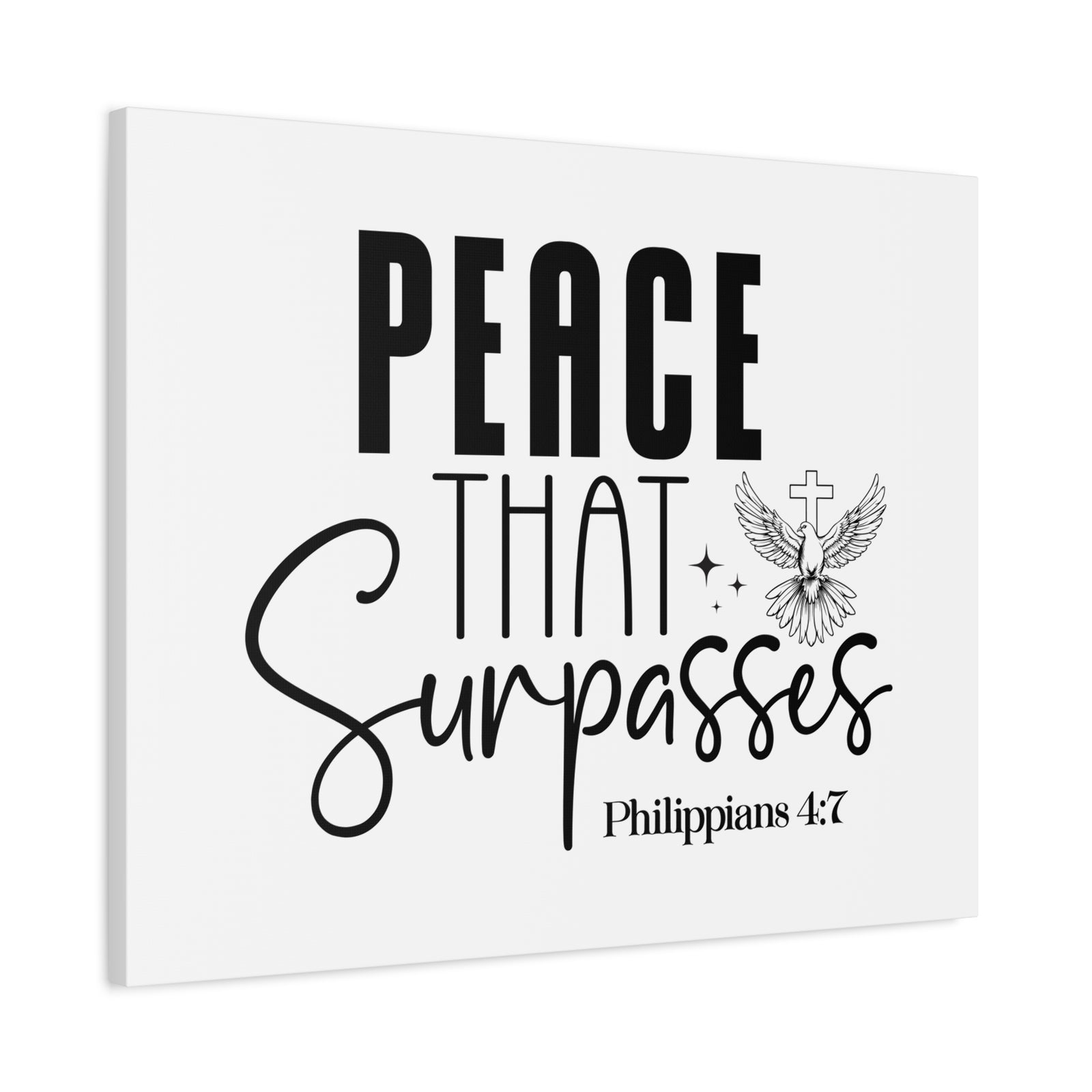 Scripture Walls Philippians 4:7 Peace That Surpasses Rubies Bible Verse Canvas Christian Wall Art Ready to Hang Unframed-Express Your Love Gifts