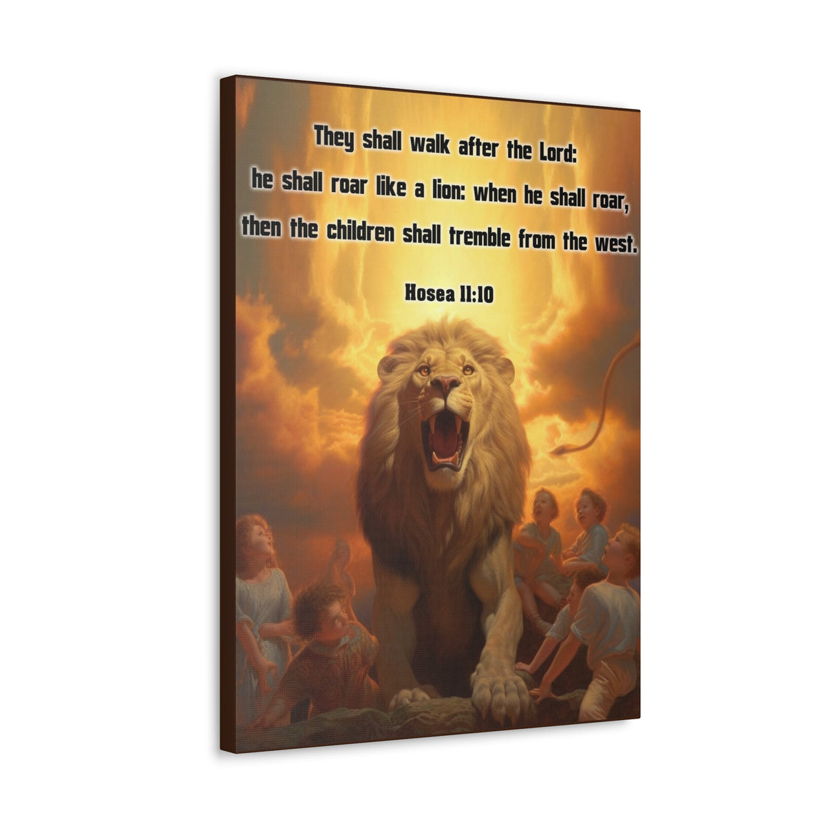 Scripture Walls They Shall Walk After the Lord Hosea 11:10 Christian Wall Art Print Ready to Hang Unframed-Express Your Love Gifts