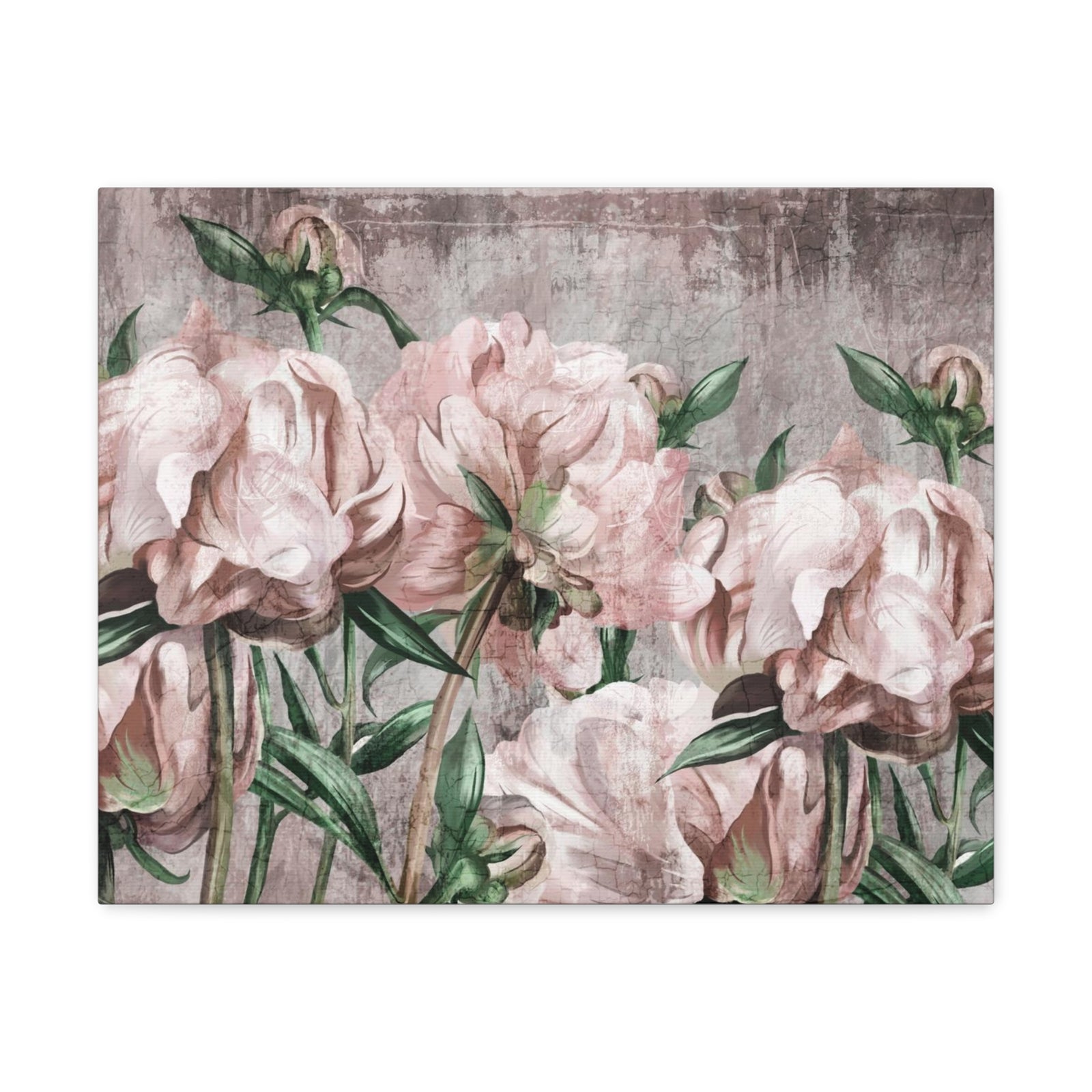 Large Art Peony Painted Flower Canvas Wall Art for Home Decor Ready-to-Hang-Express Your Love Gifts