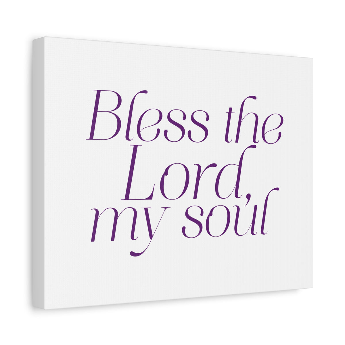 Scripture Walls Bless The Lord My Soul Purple Psalm 103:1 Bible Verse Canvas Christian Wall Art Ready to Hang-Express Your Love Gifts