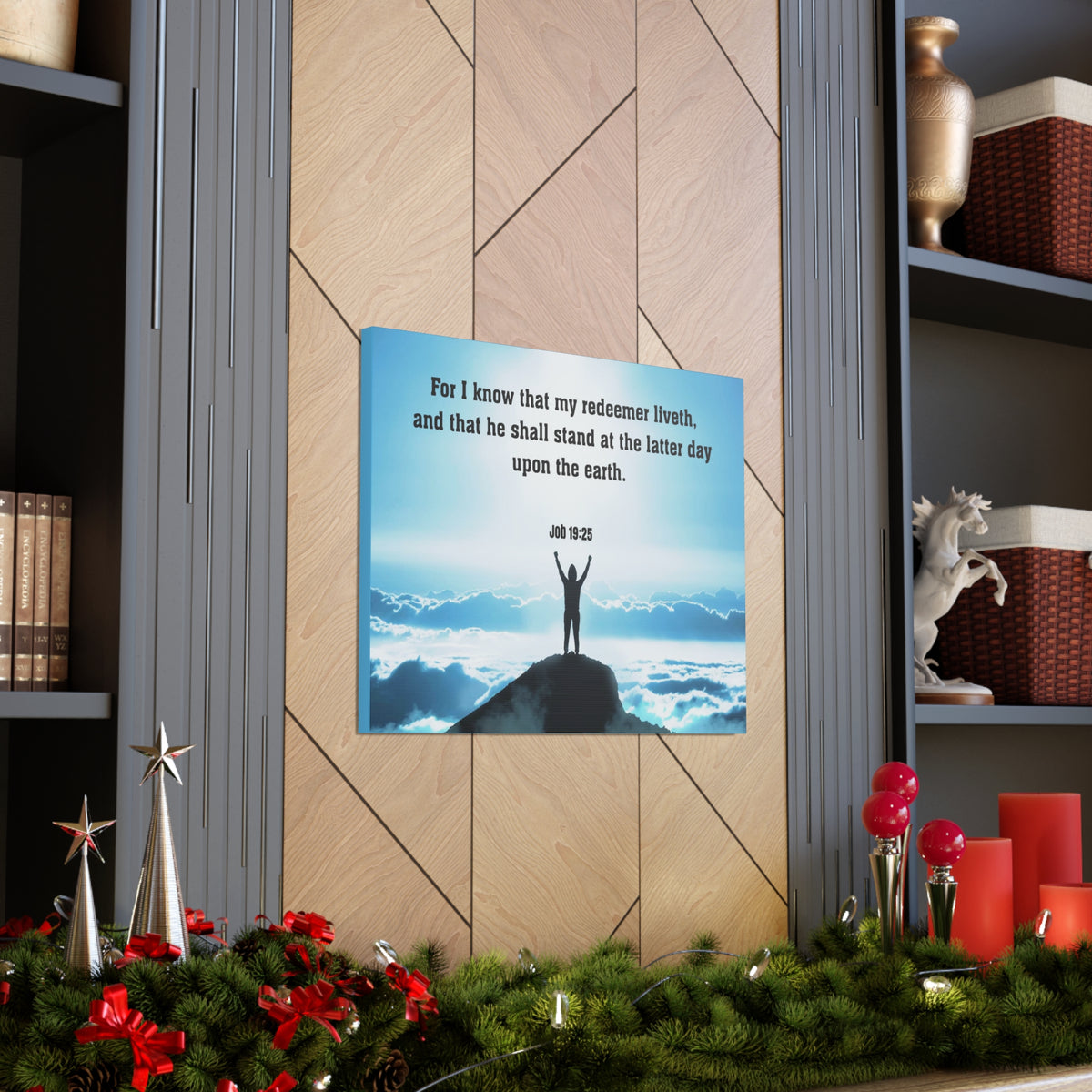 Scripture Walls For I Know Job 19:25 Christian Wall Art Print Ready to Hang Unframed-Express Your Love Gifts