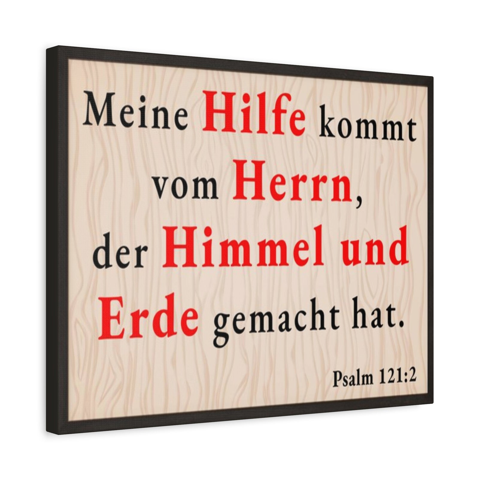 Scripture Walls Psalm 121:2 Help From God German Bible Verse Canvas Christian Wall Art Ready to Hang Unframed-Express Your Love Gifts
