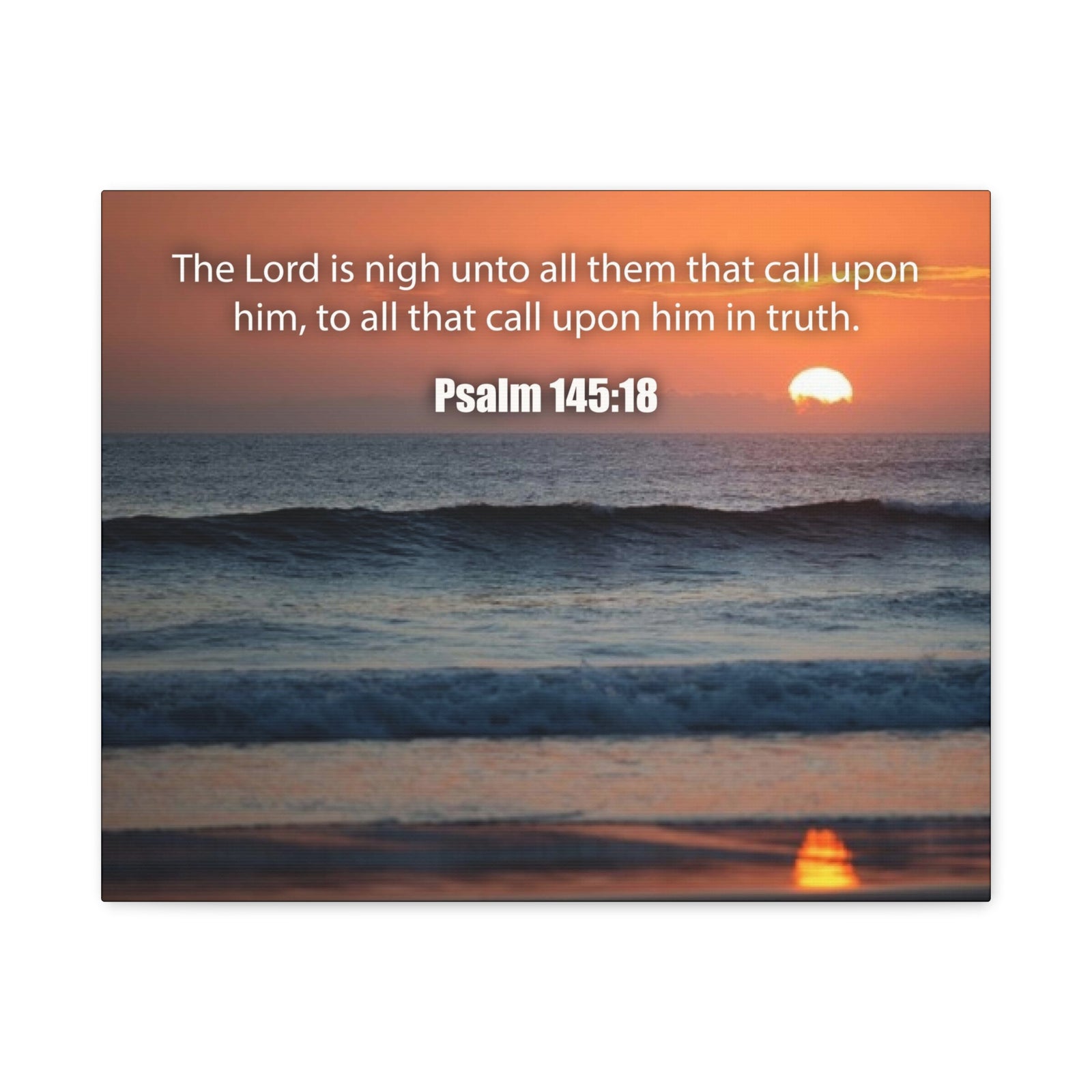 Bible Verse Canvas The Lord is Nigh Psalm 145:18 Christian Home Decor Scripture Art-Express Your Love Gifts