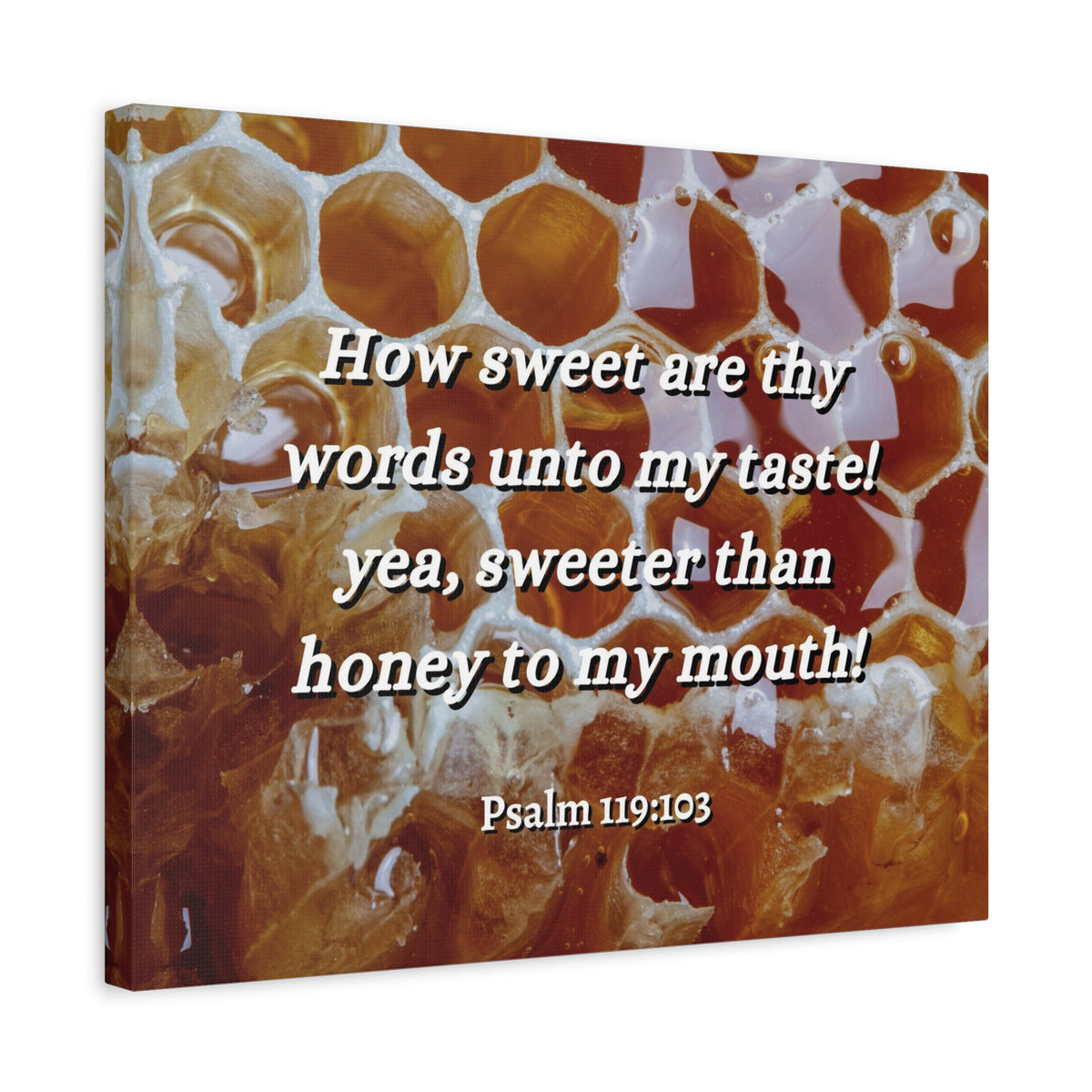 Scripture Walls Thy Words Psalm 119:103 Bible Verse Canvas Christian Wall Art Ready to Hang-Express Your Love Gifts