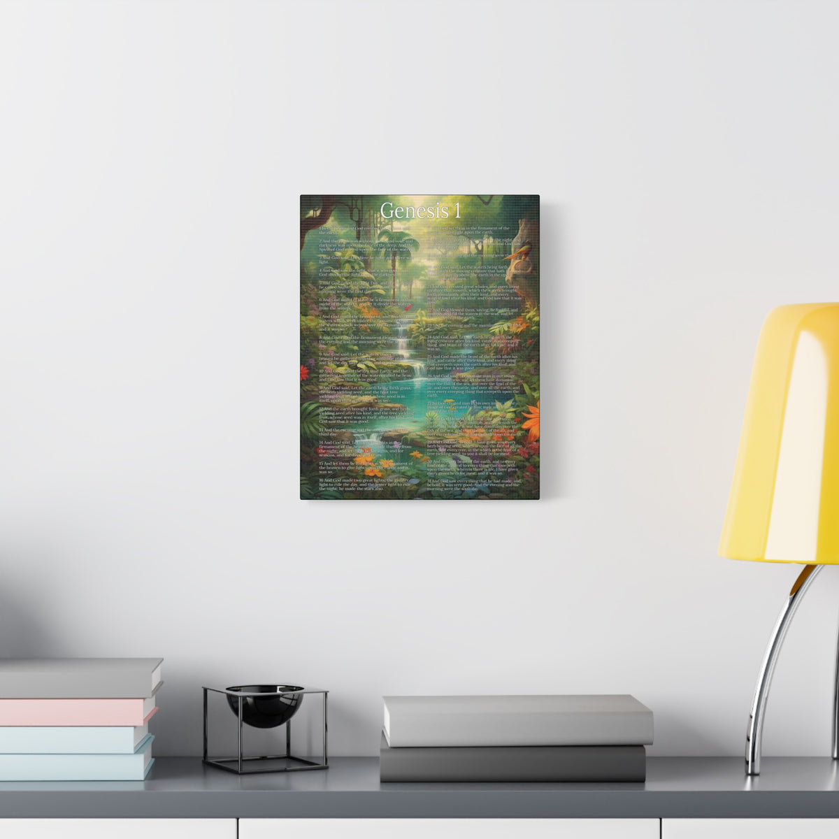 Scripture Walls Genesis 1 Chapter In the Beginning Christian Wall Art Print Ready to Hang Unframed-Express Your Love Gifts