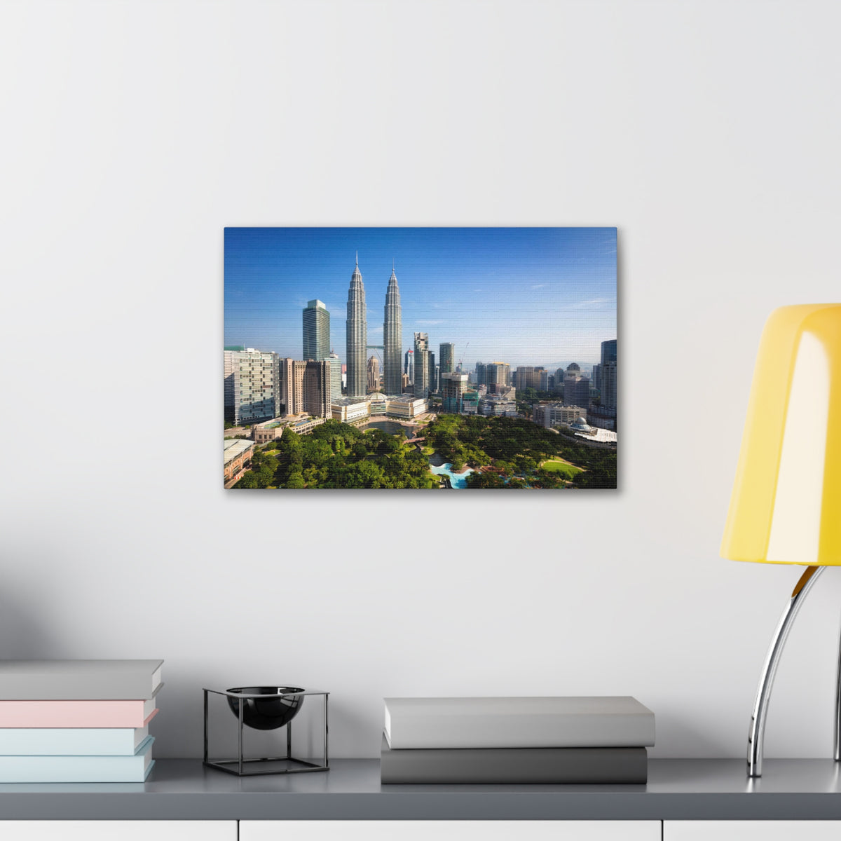 Kuala Lumpur Daytime Skyline Canvas Artwork High-Quality Breathtaking Stunning Cityscape for Home Decor Ready to Hang-Express Your Love Gifts