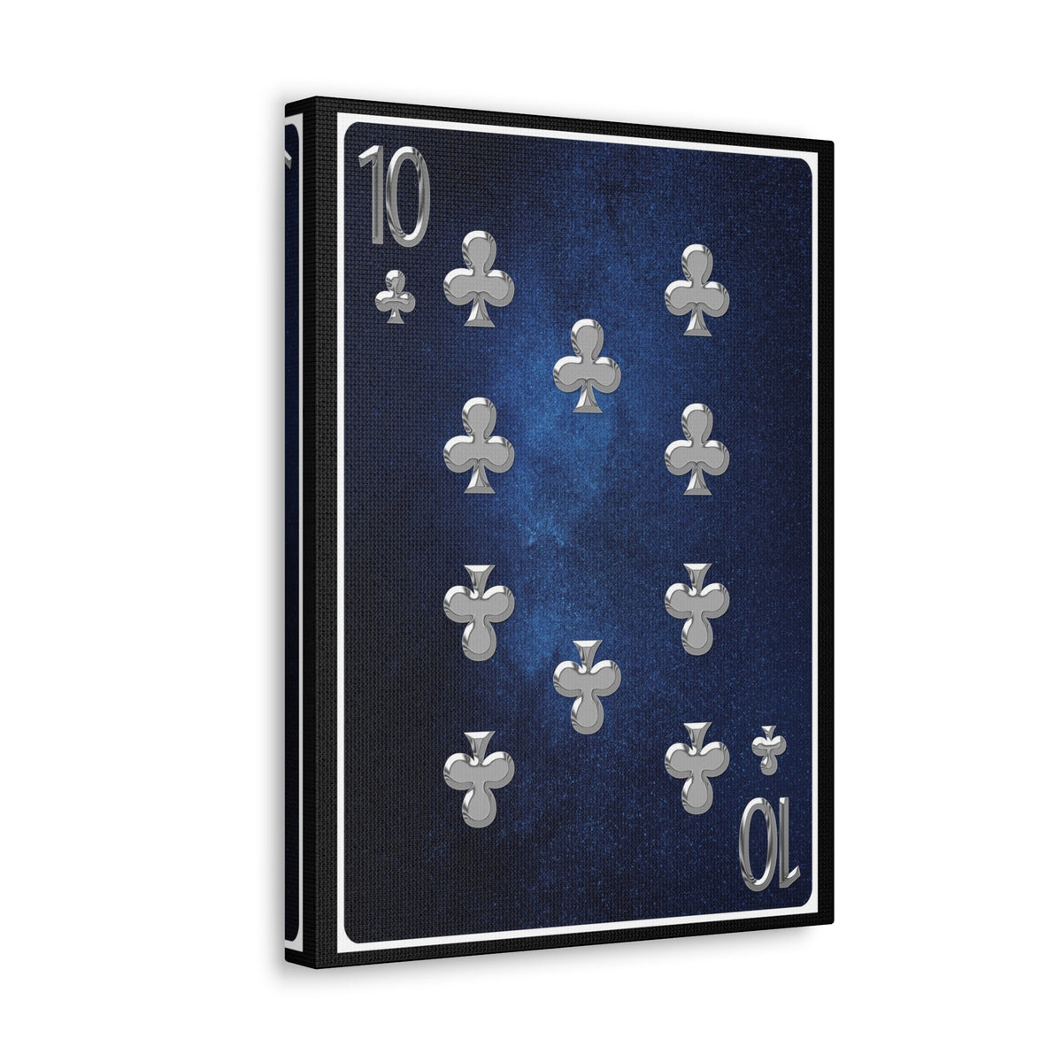 Ten Of Clubs Space Background Playing Card Canvas Wall Art for Home Decor Ready-to-Hang-Express Your Love Gifts
