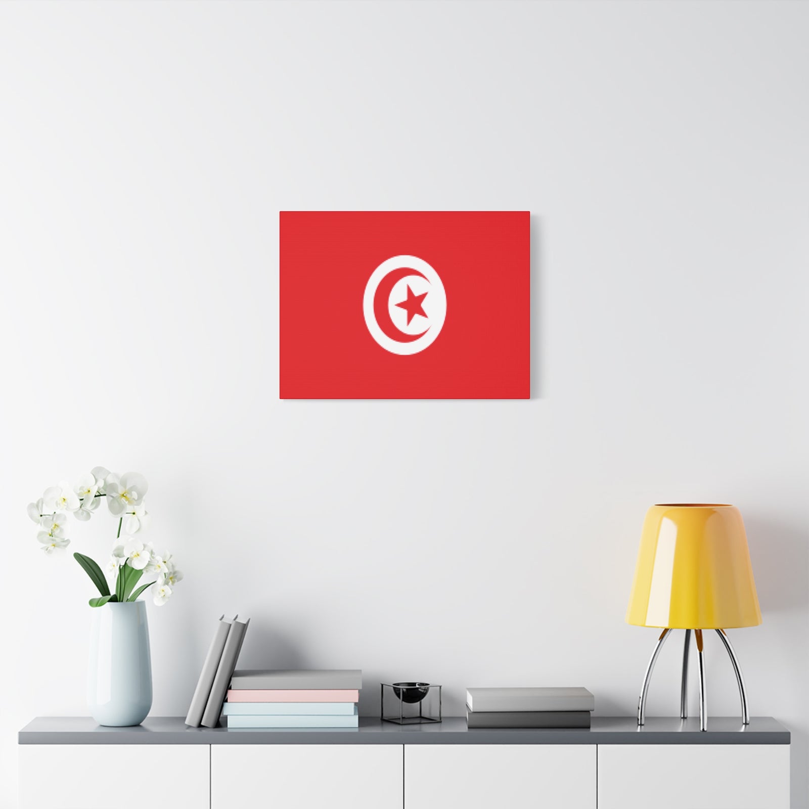 Tunisia Country Flag Canvas Vibrant Wall Art Unframed Home Decor-Express Your Love Gifts