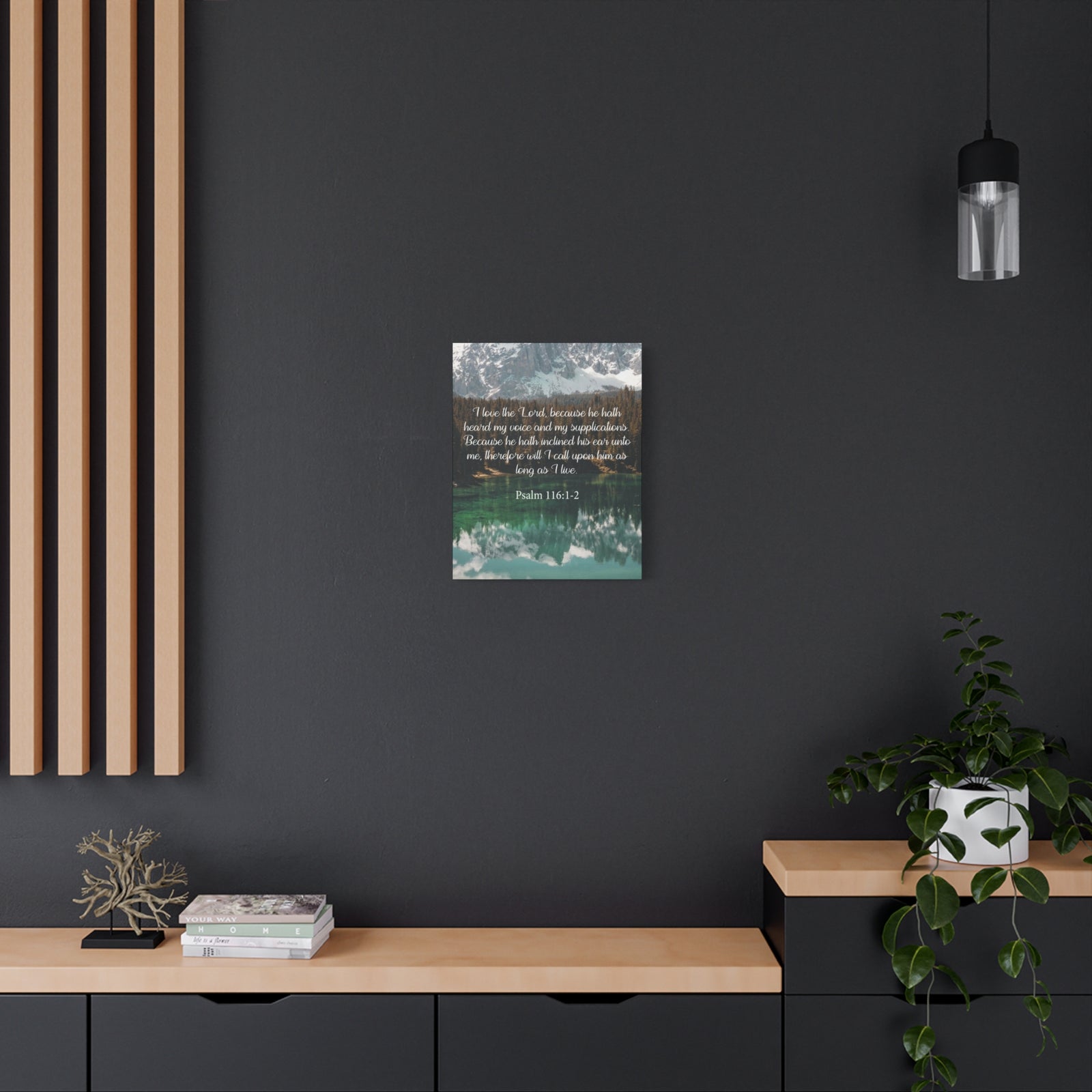 Bible Verse Canvas I Love The Lord Psalm 116:1-2 Christian Home Décor Wall Art Scripture Ready to Hang Faith Print-Express Your Love Gifts