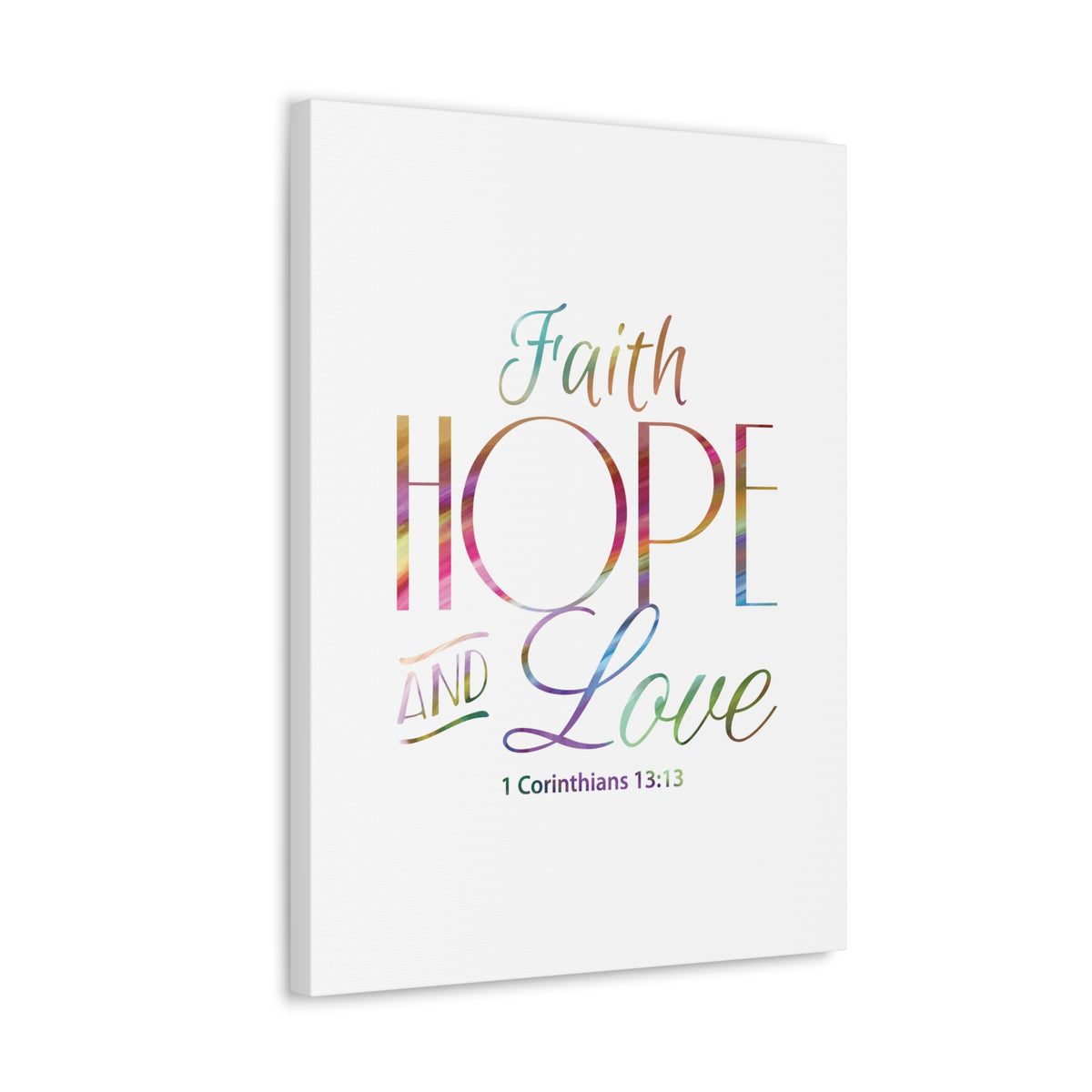 Scripture Canvas Faith Hope And Love 1 Corinthians 13:13 Christian Wall Art Bible Verse Print Ready To Hang-Express Your Love Gifts