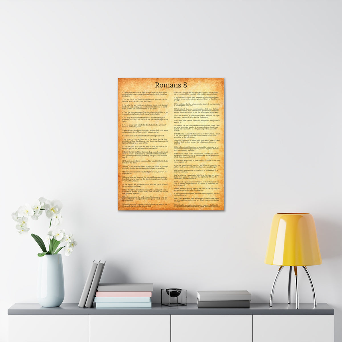 Scripture Walls Glorification Romans 8 Chapter Gold Christian Wall Art Print Ready to Hang Unframed-Express Your Love Gifts
