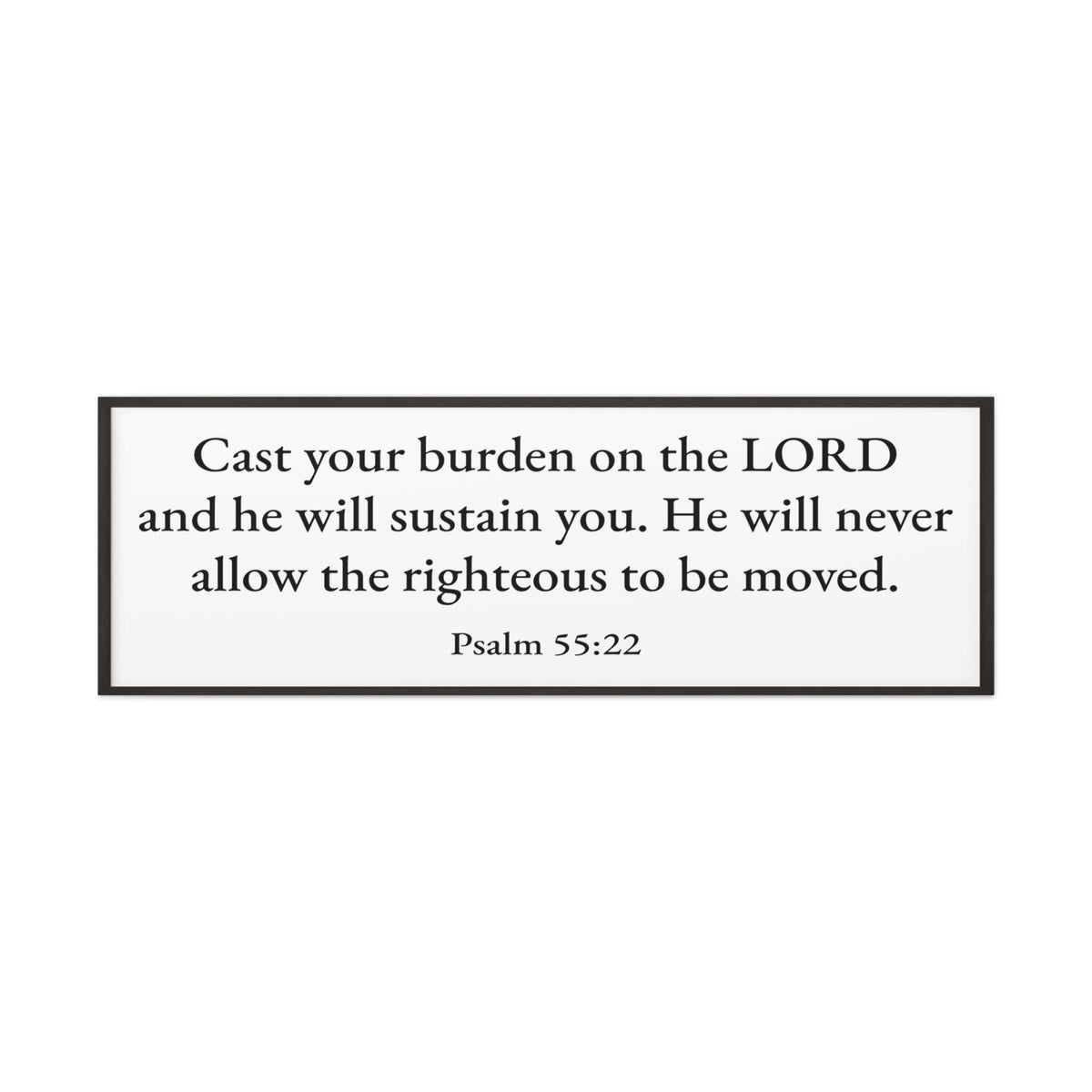Scripture Walls Cast your Burdens Psalm‬ ‭55:22‬ White Bible Verse Canvas Christian Wall Art Ready to Hang Unframed-Express Your Love Gifts
