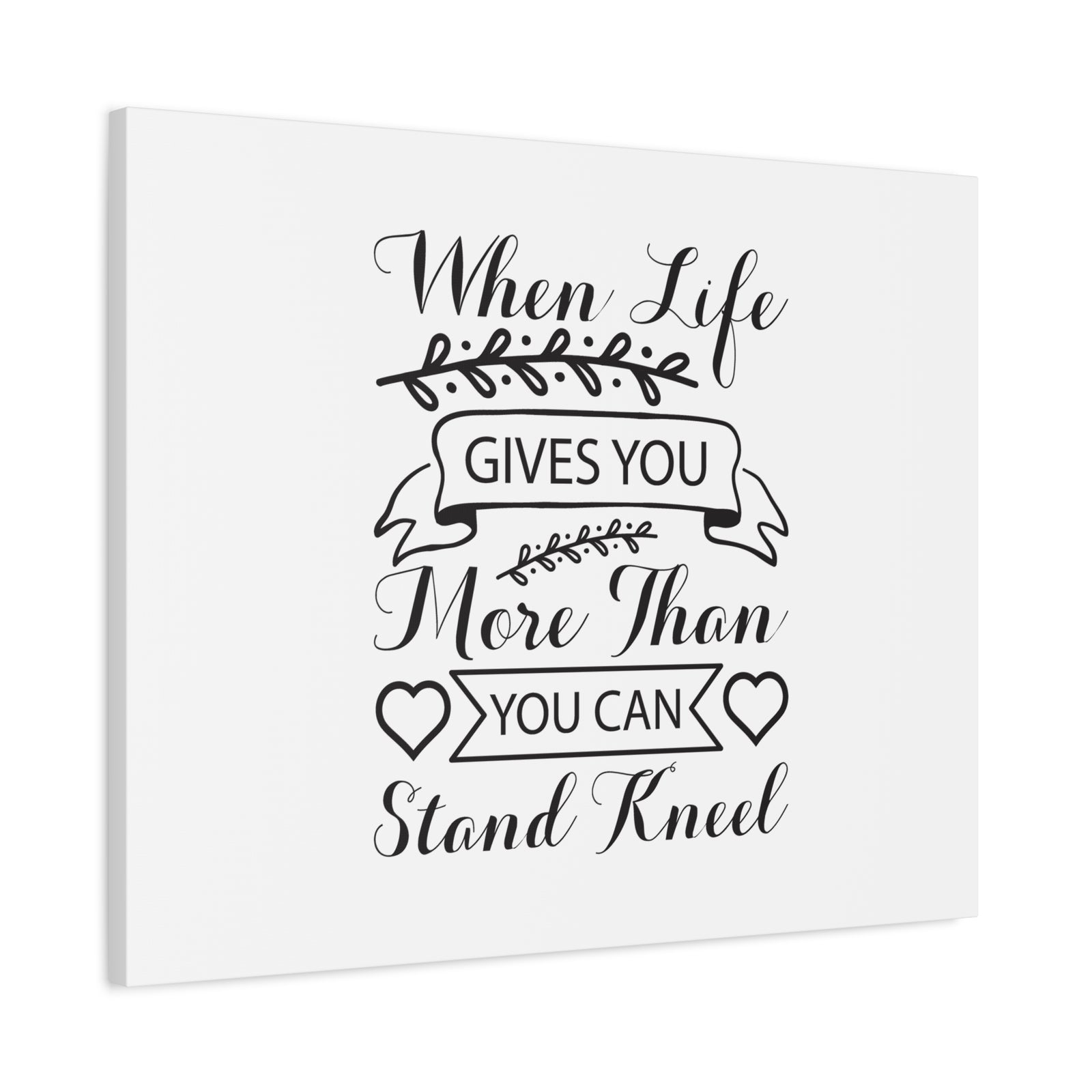 Scripture Canvas You Can Stand, Kneel Psalm 95:6 Christian Wall Art Bible Verse Print Ready to Hang-Express Your Love Gifts