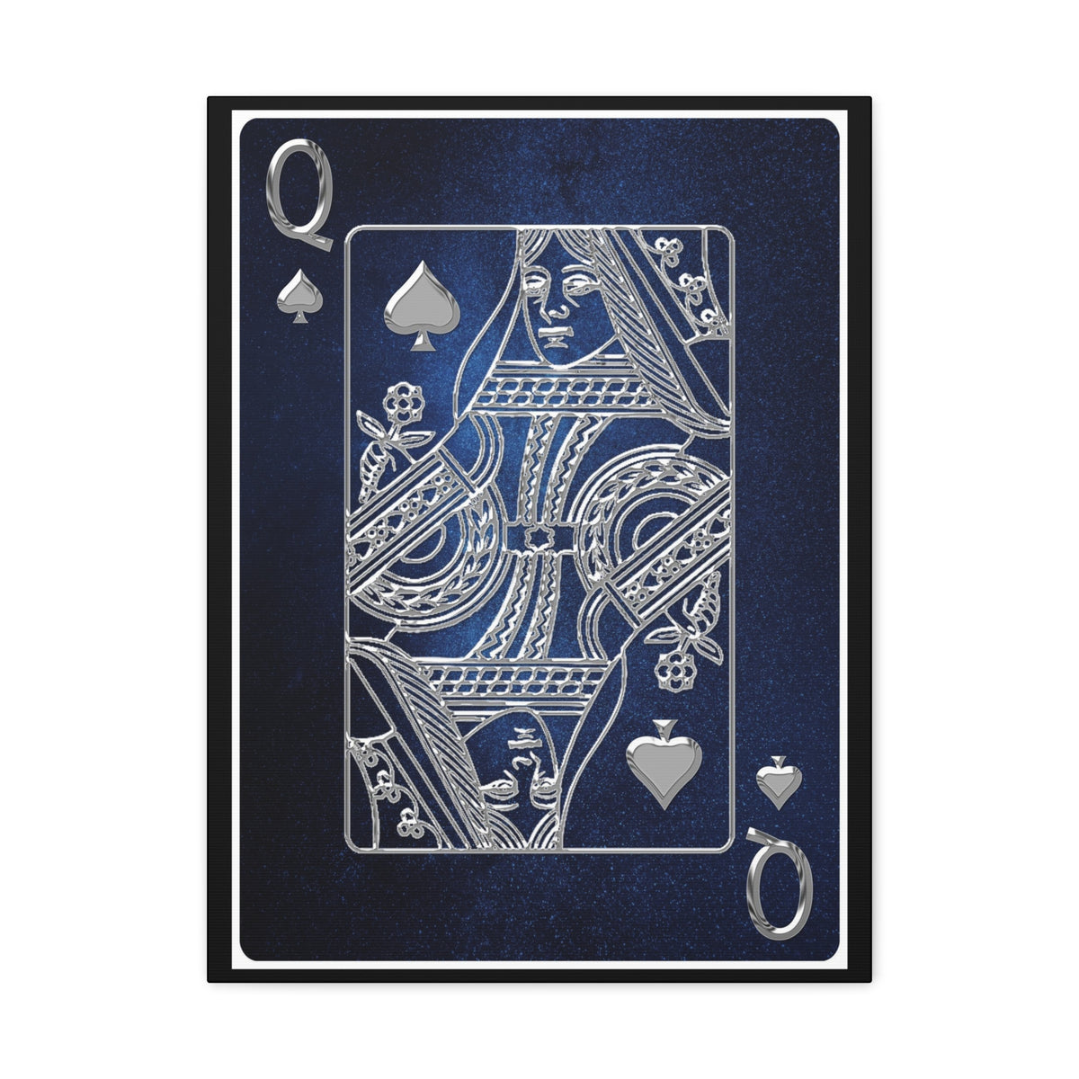 Queen Of Spades Space Background Playing Card Canvas Wall Art for Home Decor Ready-to-Hang-Express Your Love Gifts