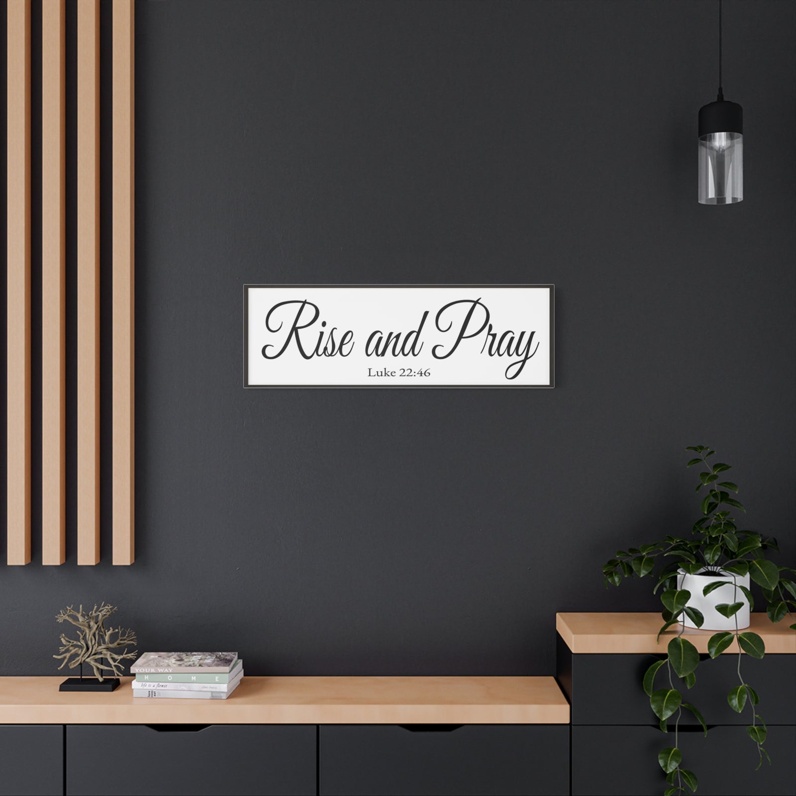 Scripture Walls Luke 22:46 White Bible Verse Canvas Christian Wall Art Ready to Hang Unframed-Express Your Love Gifts
