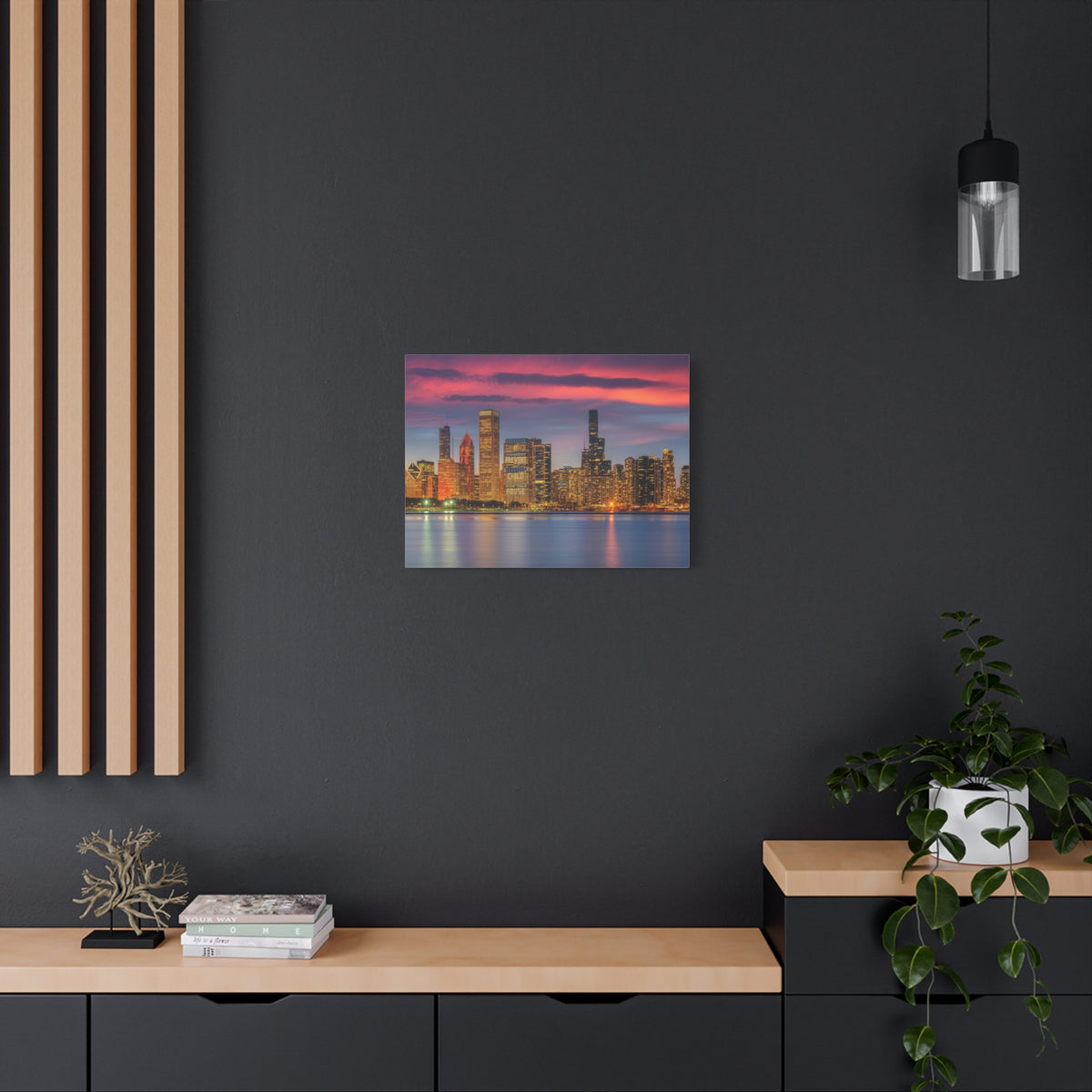Las Vegas Night Skyline Canvas Artwork High-Quality Breathtaking Stunning Cityscape for Home Decor Ready to Hang-Express Your Love Gifts