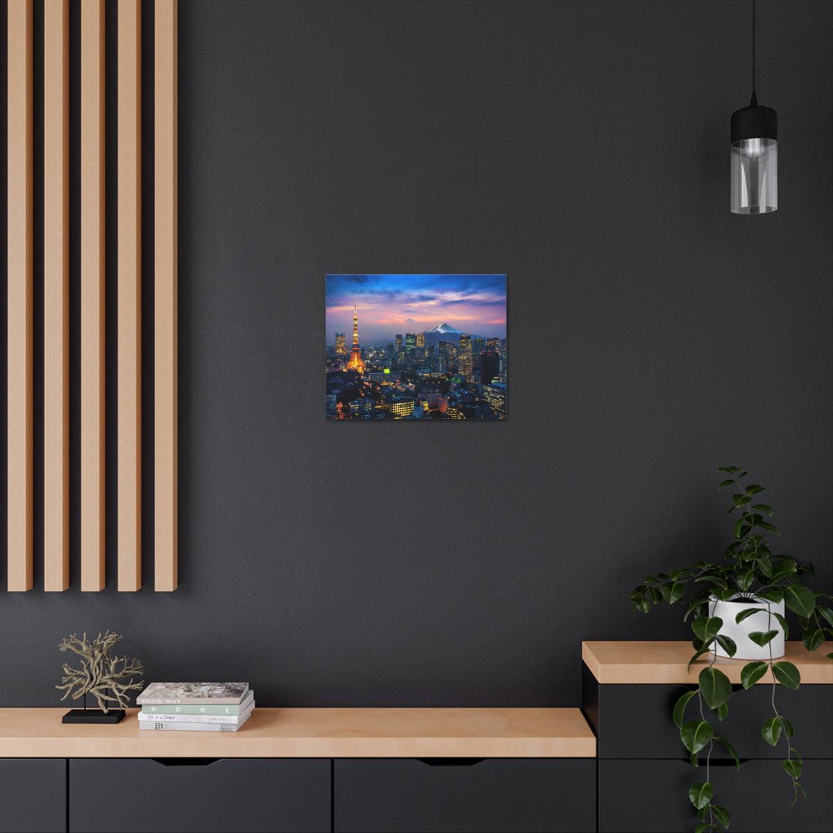 Tokyo Night Skyline Canvas Artwork High-Quality Breathtaking Stunning Cityscape for Home Decor Ready to Hang-Express Your Love Gifts