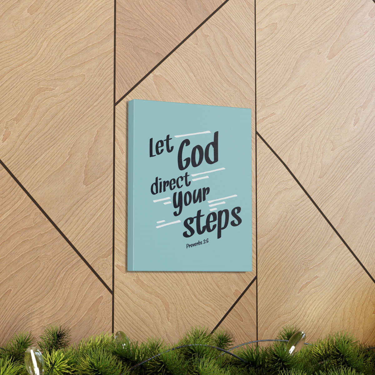 Scripture Walls God Direct Your Steps Proverbs 3:6 Bible Verse Canvas Christian Wall Art Ready to Hang-Express Your Love Gifts