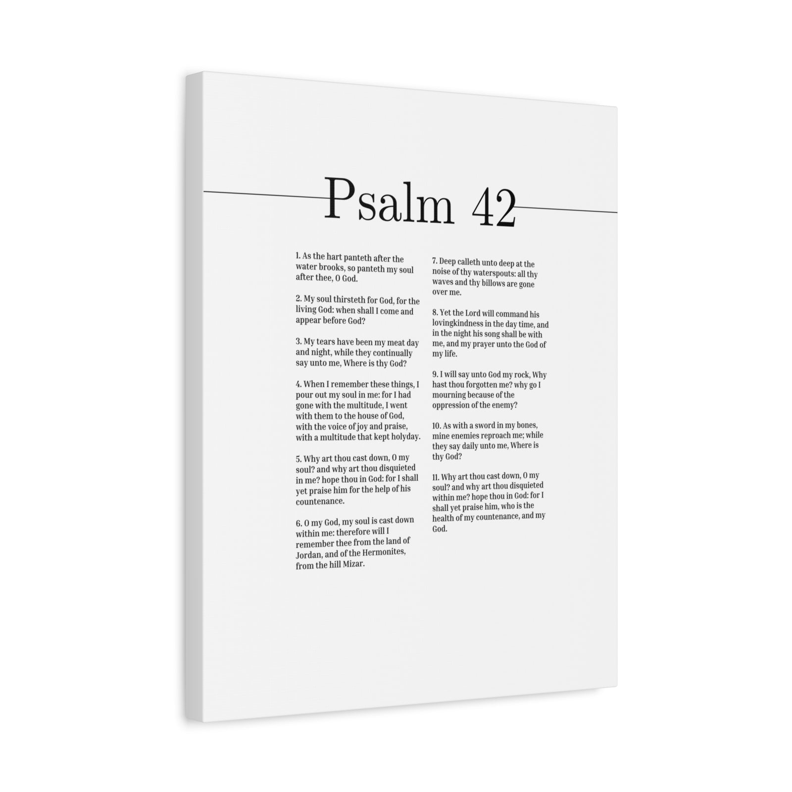 Scripture Canvas My Soul Thirsteth For God Psalm 42 Christian Wall Art Bible Verse Print Ready to Hang-Express Your Love Gifts