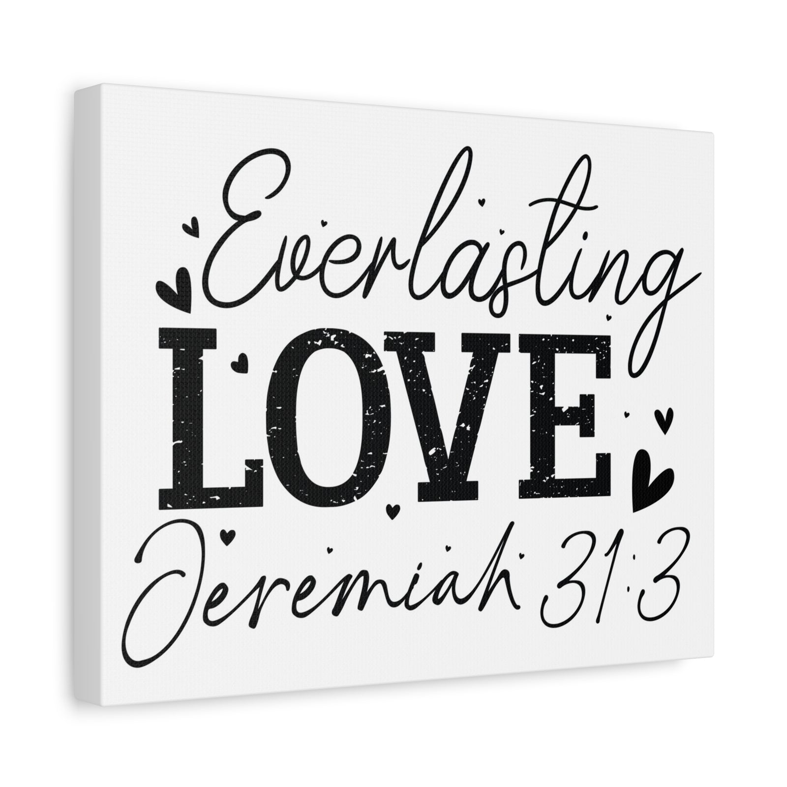 Scripture Walls Jeremiah 31:3 An Everlasting Love Bible Verse Canvas Christian Wall Art Ready to Hang Unframed-Express Your Love Gifts