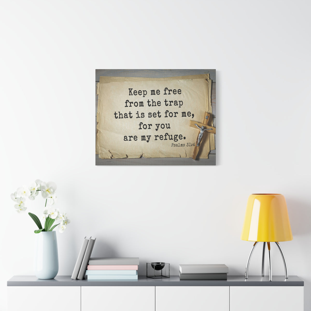Scripture Walls Keep Me Free Psalms 31:4 Bible Verse Canvas Christian Wall Art Ready to Hang-Express Your Love Gifts