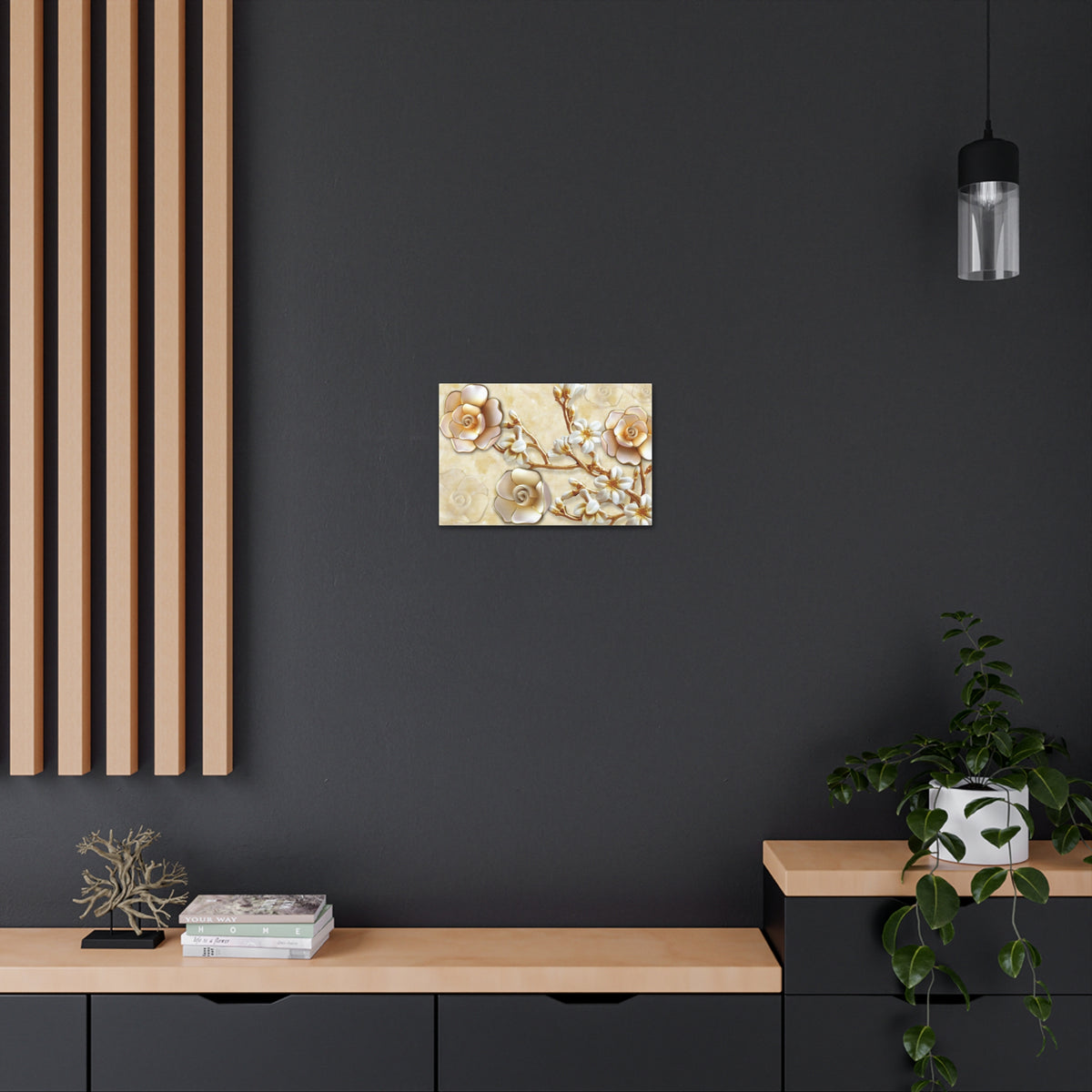 Yellow Flowers 3D Flower Canvas Wall Art for Home Decor Ready-to-Hang-Express Your Love Gifts