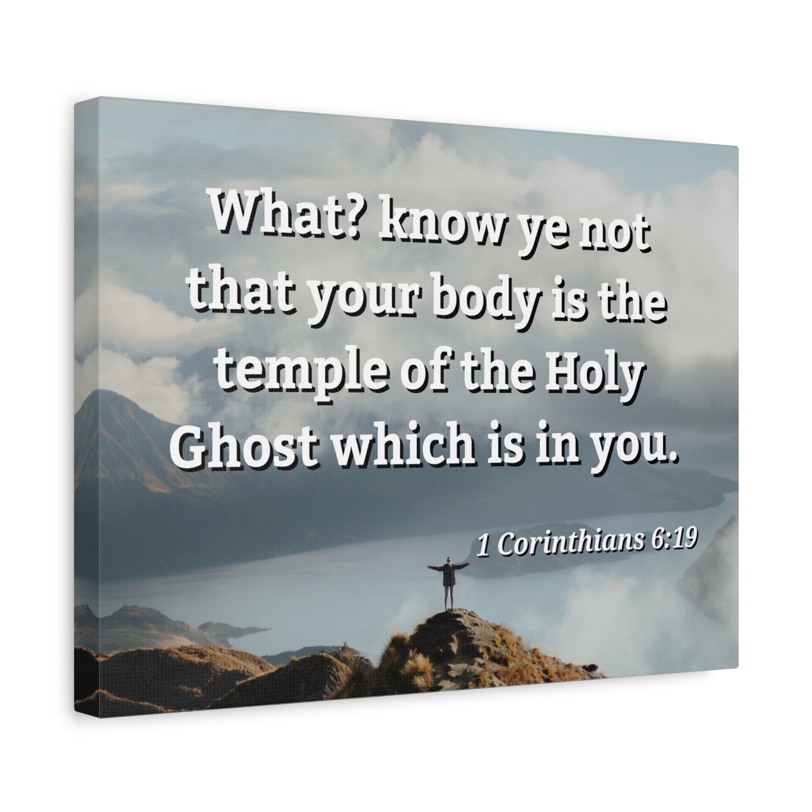 Scripture Walls Holy Ghost 1 Corinthians 6:19 Bible Verse Canvas Christian Wall Art Ready to Hang-Express Your Love Gifts
