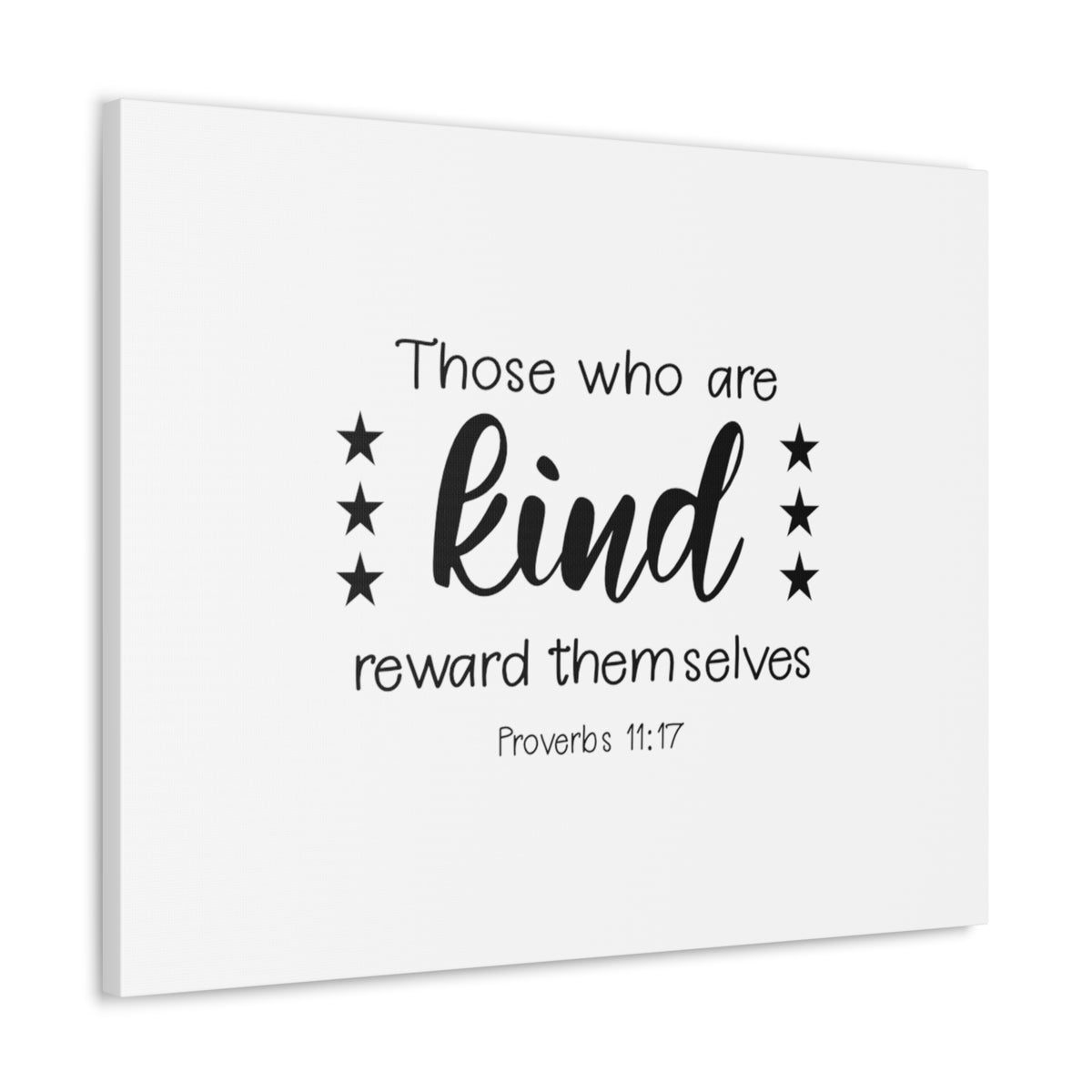 Scripture Walls Proverbs 11:17 Kind Bible Verse Canvas Christian Wall Art Ready to Hang Unframed-Express Your Love Gifts
