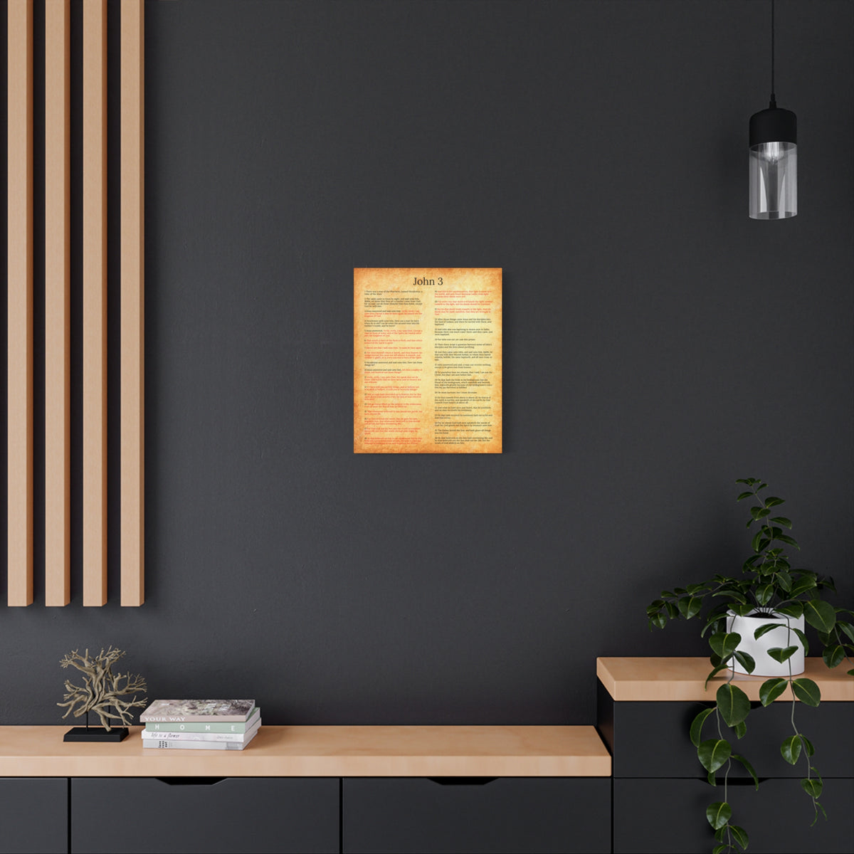 Scripture Walls John 3 Jesus and Nicodemus Gold Christian Wall Art Print Ready to Hang Unframed-Express Your Love Gifts