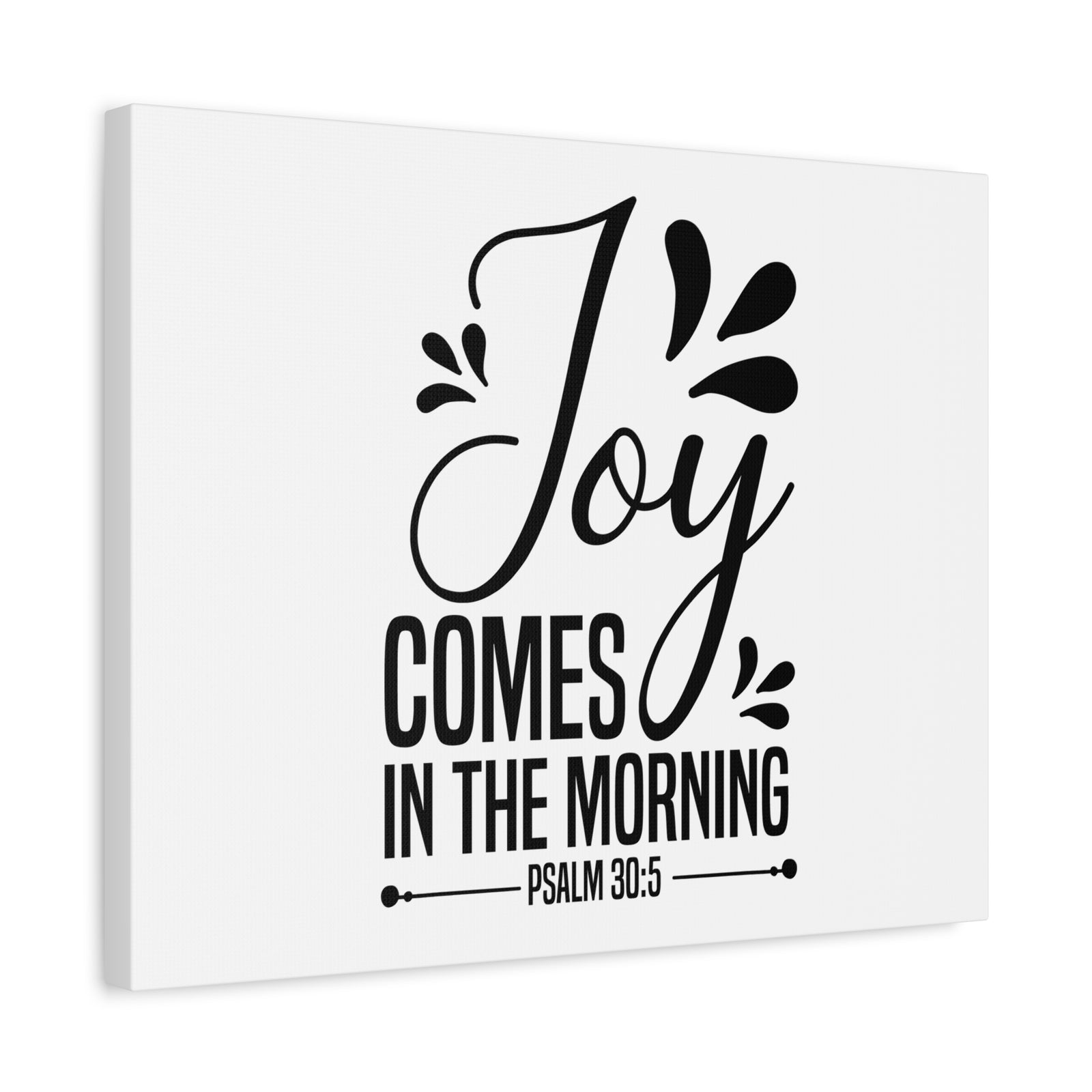 Scripture Canvas Joy Psalm 30:5 Christian Wall Art Bible Verse Print Ready to Hang-Express Your Love Gifts