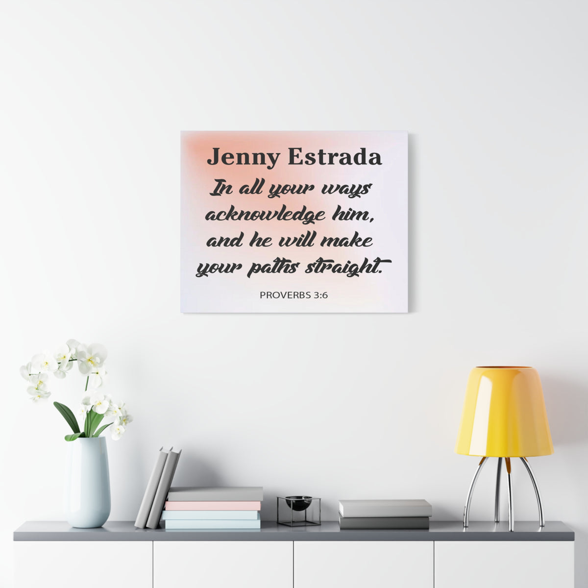 Pesronalized Proverbs 3:6 Canvas Gallery Wraps-Express Your Love Gifts
