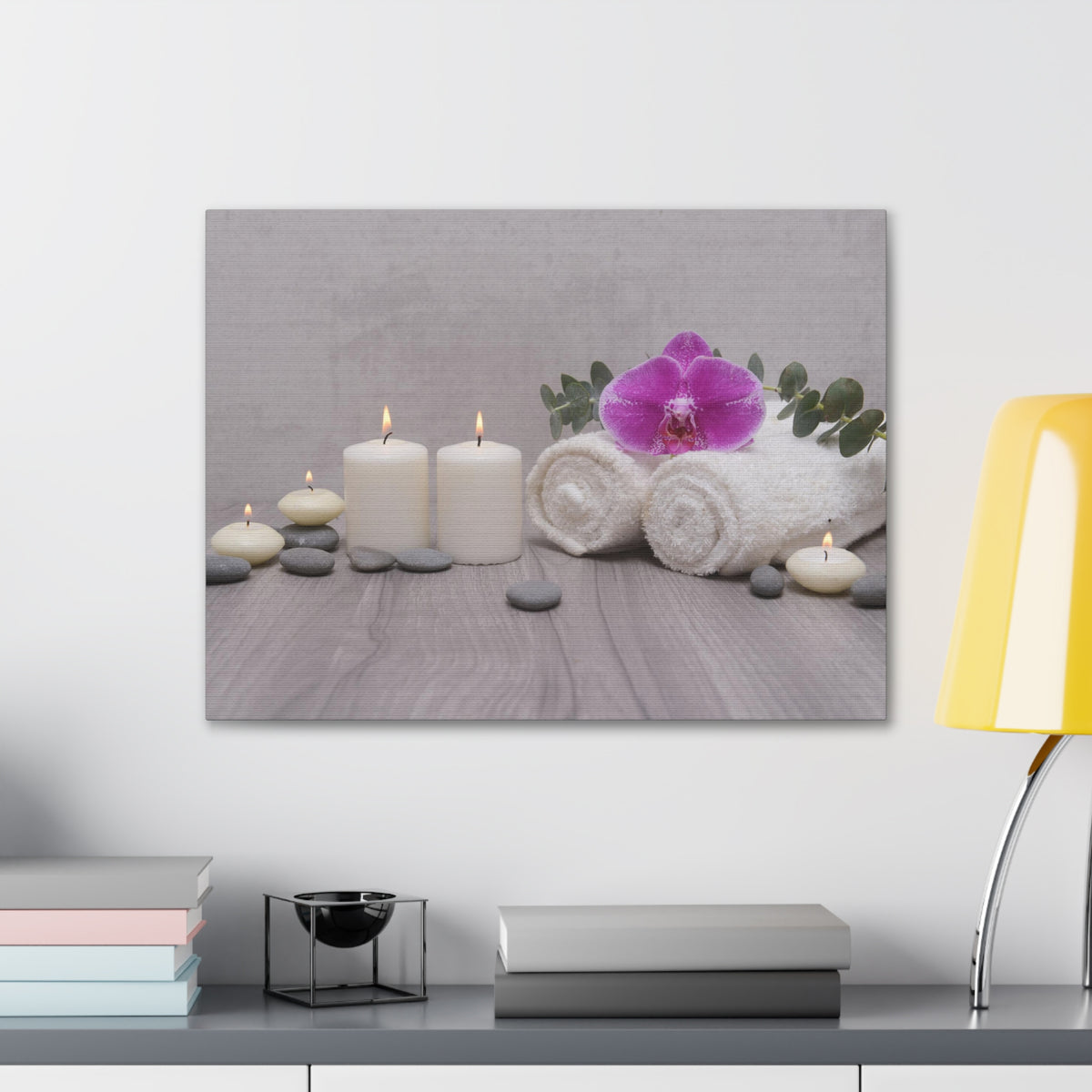 Towel with Green Leaves Forest Floral Nature Photography Canvas Wall Art for Home Decor Ready-to-Hang-Express Your Love Gifts